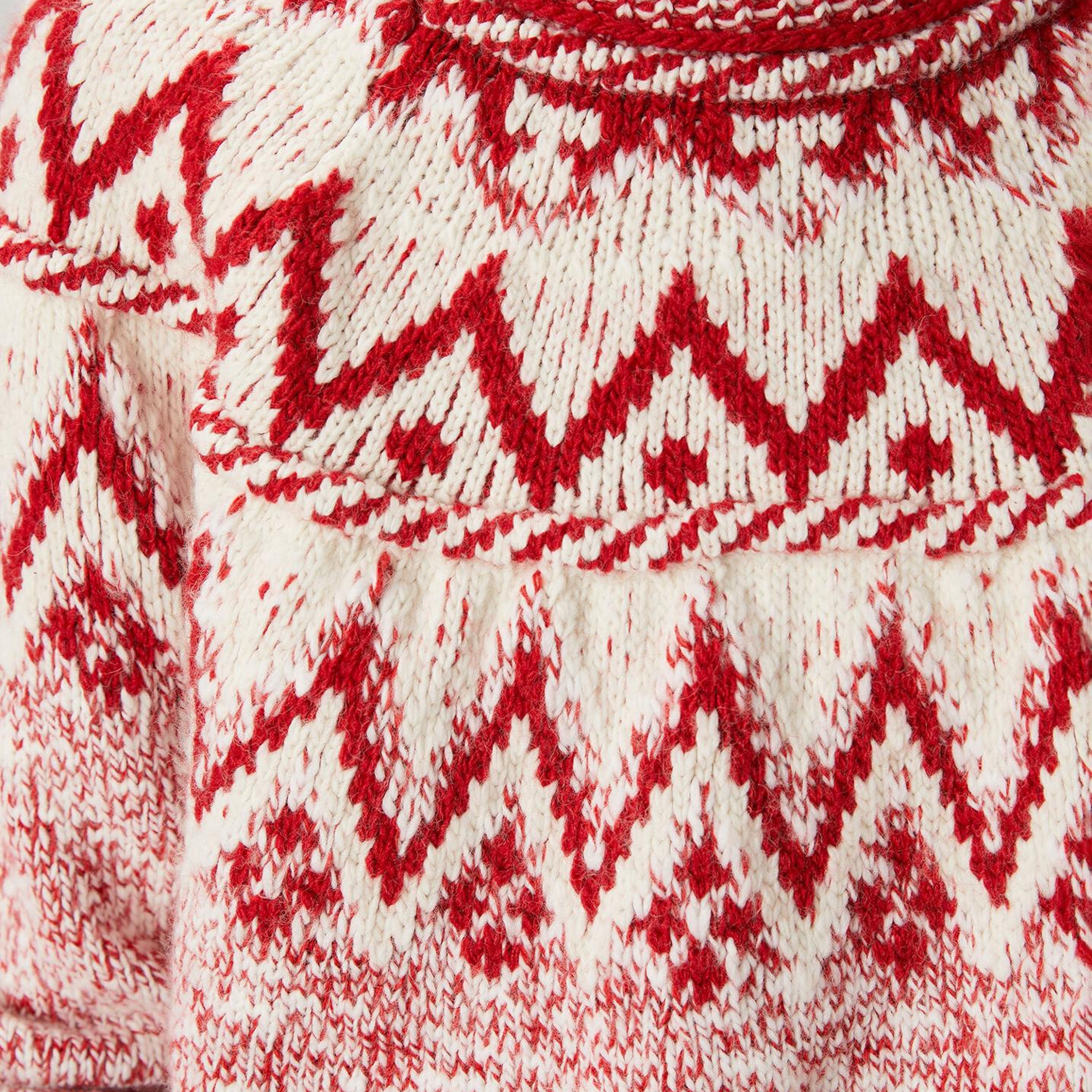 Beymen Club Kadın Kırmızı Ekru Jakarlı Kazak