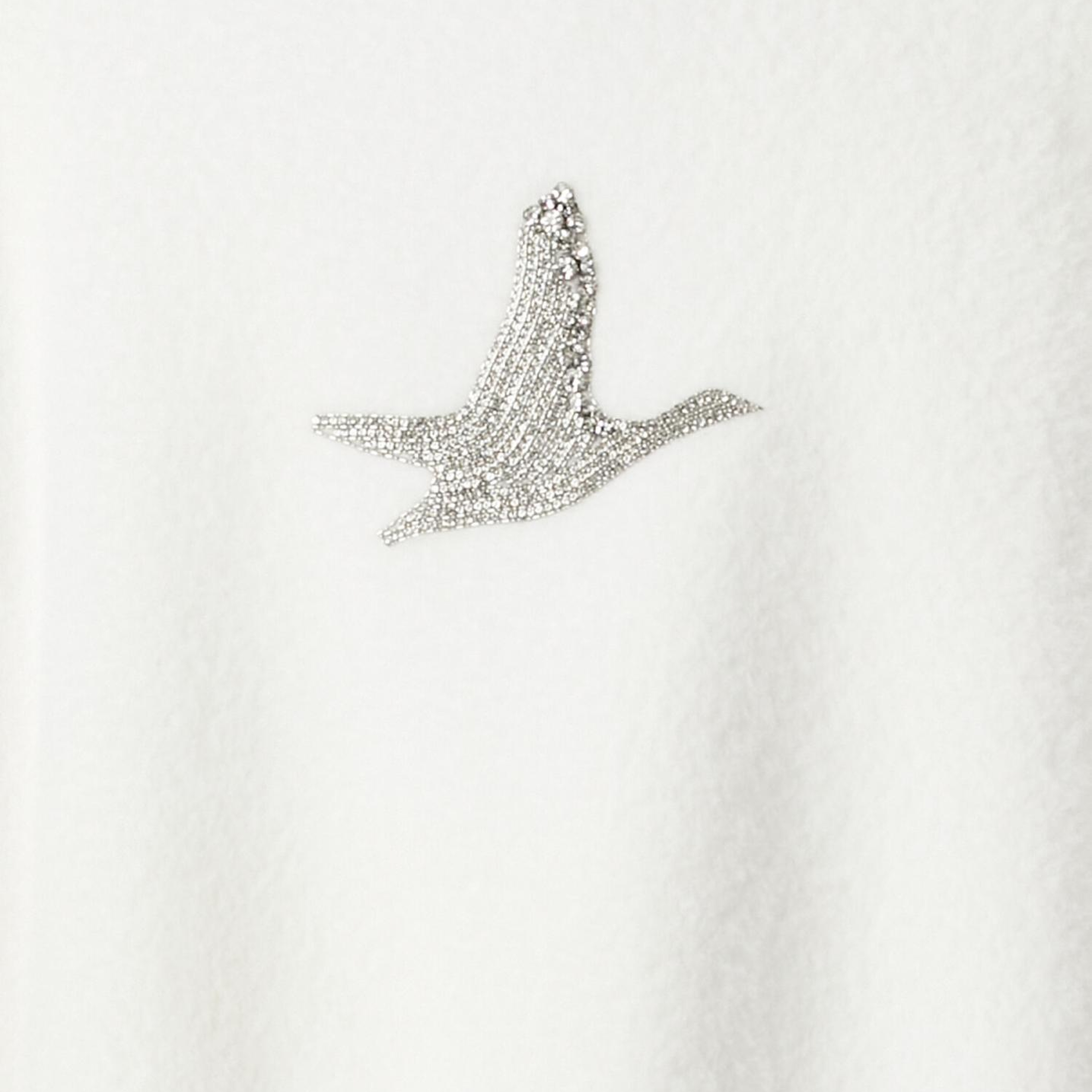 Beymen Club Kadın Kırık Beyaz Taşlı Kaz Logolu Kazak