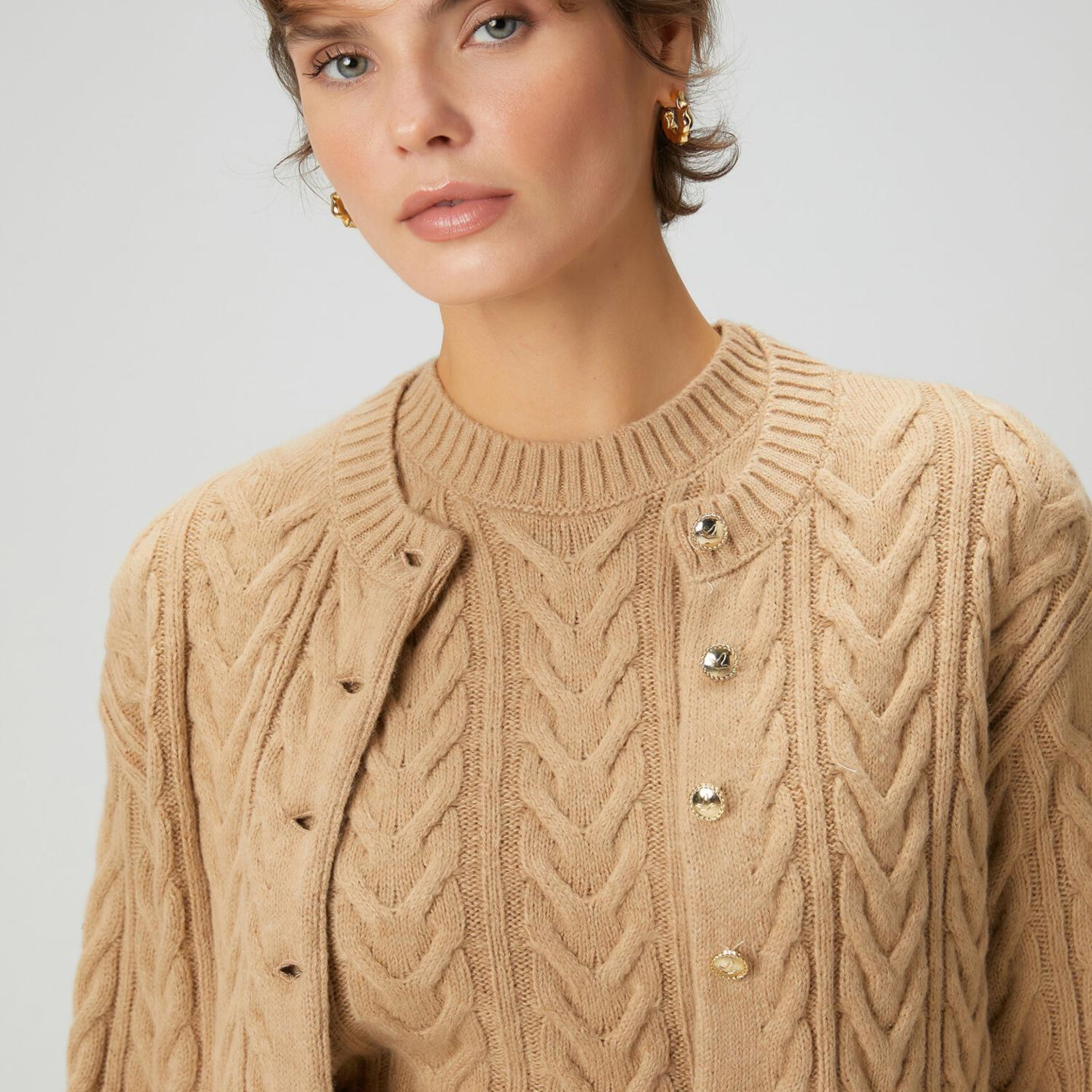 Beymen Club Kadın Camel Balıksırtı Örgü Hırka