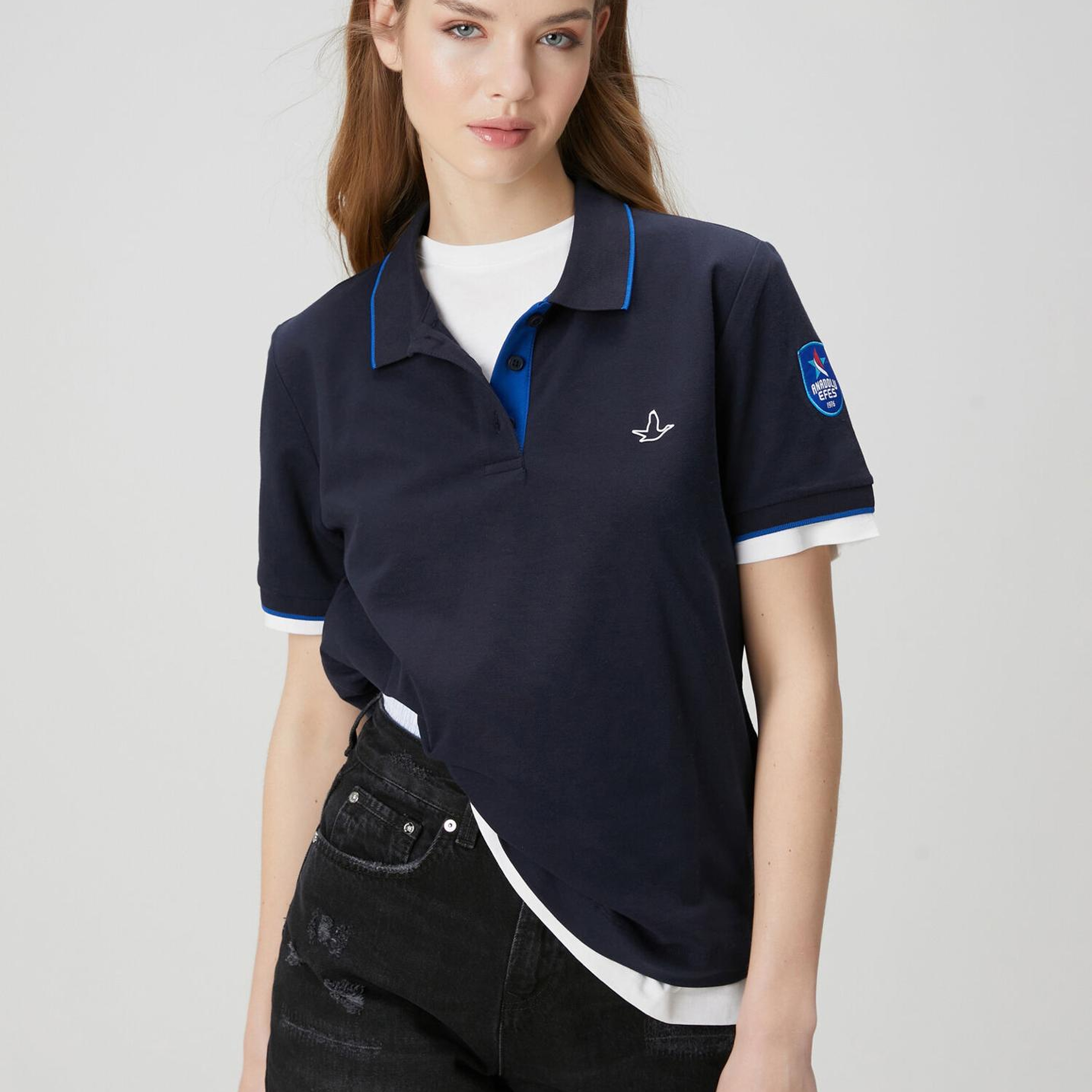 Beymen Club Kadın x Anadolu Efes Lacivert Polo T-shirt