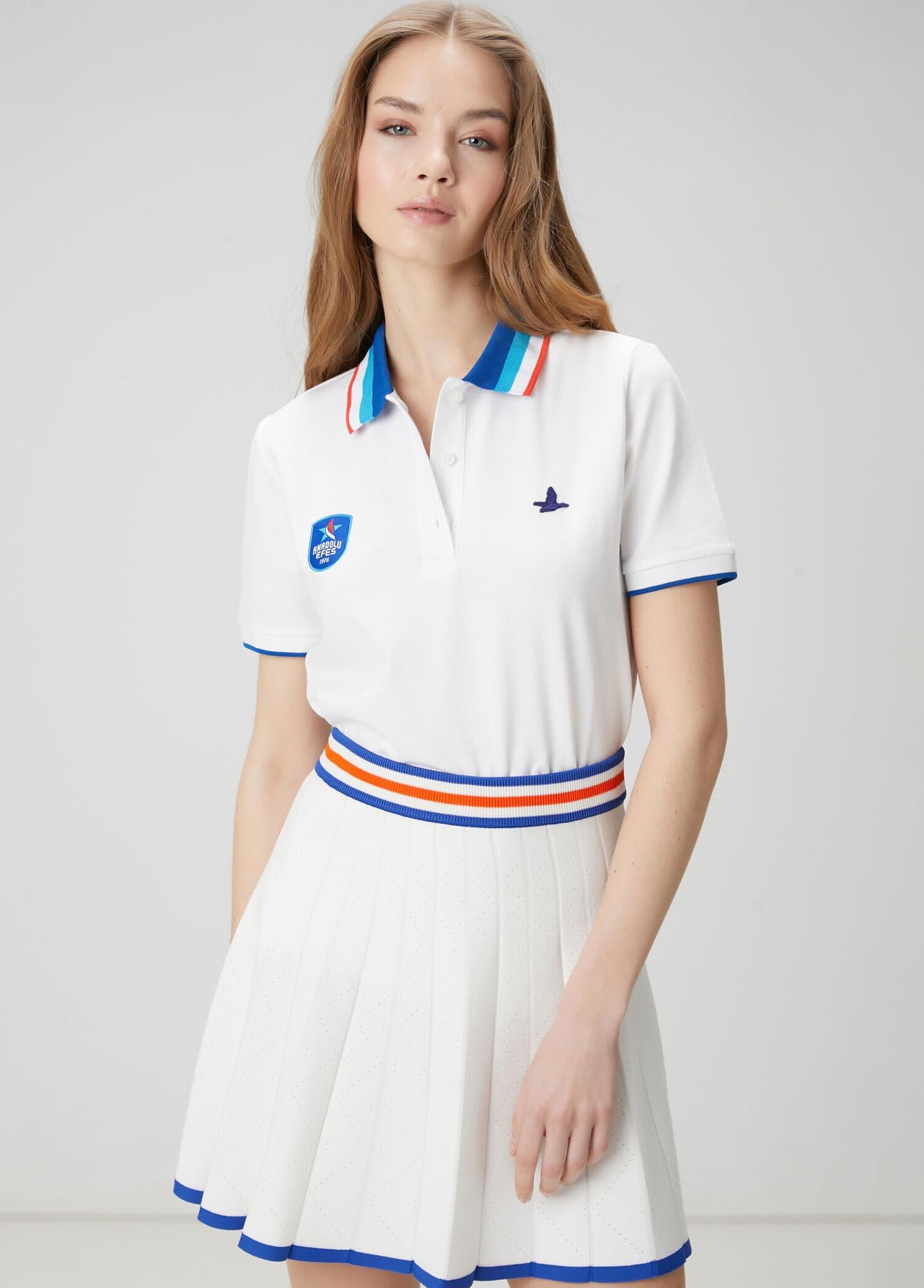 Beymen Club Kadın x Anadolu Efes Beyaz Polo T-shirt