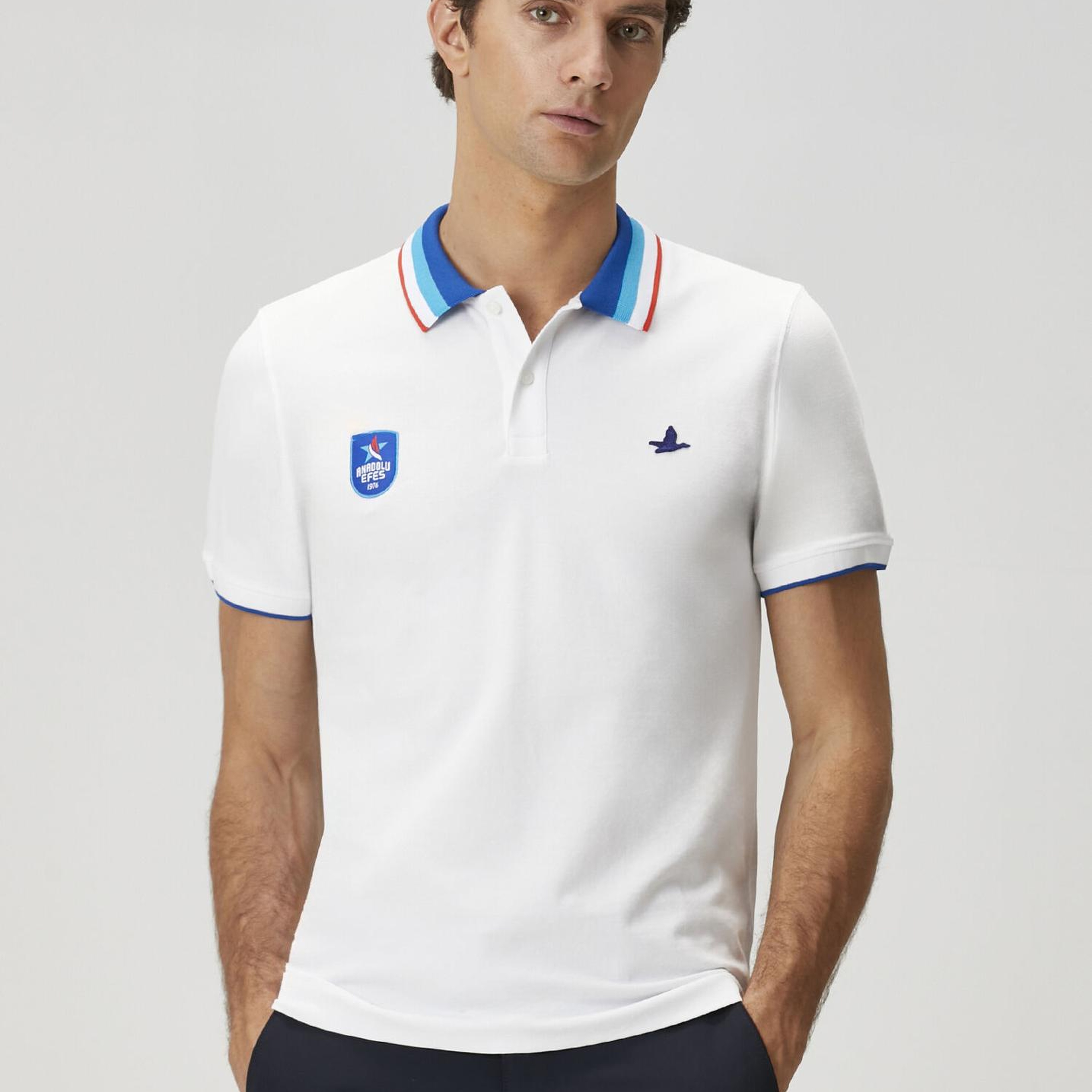 Beymen Club Erkek X Anadolu Efes Beyaz Polo Yaka T-shirt