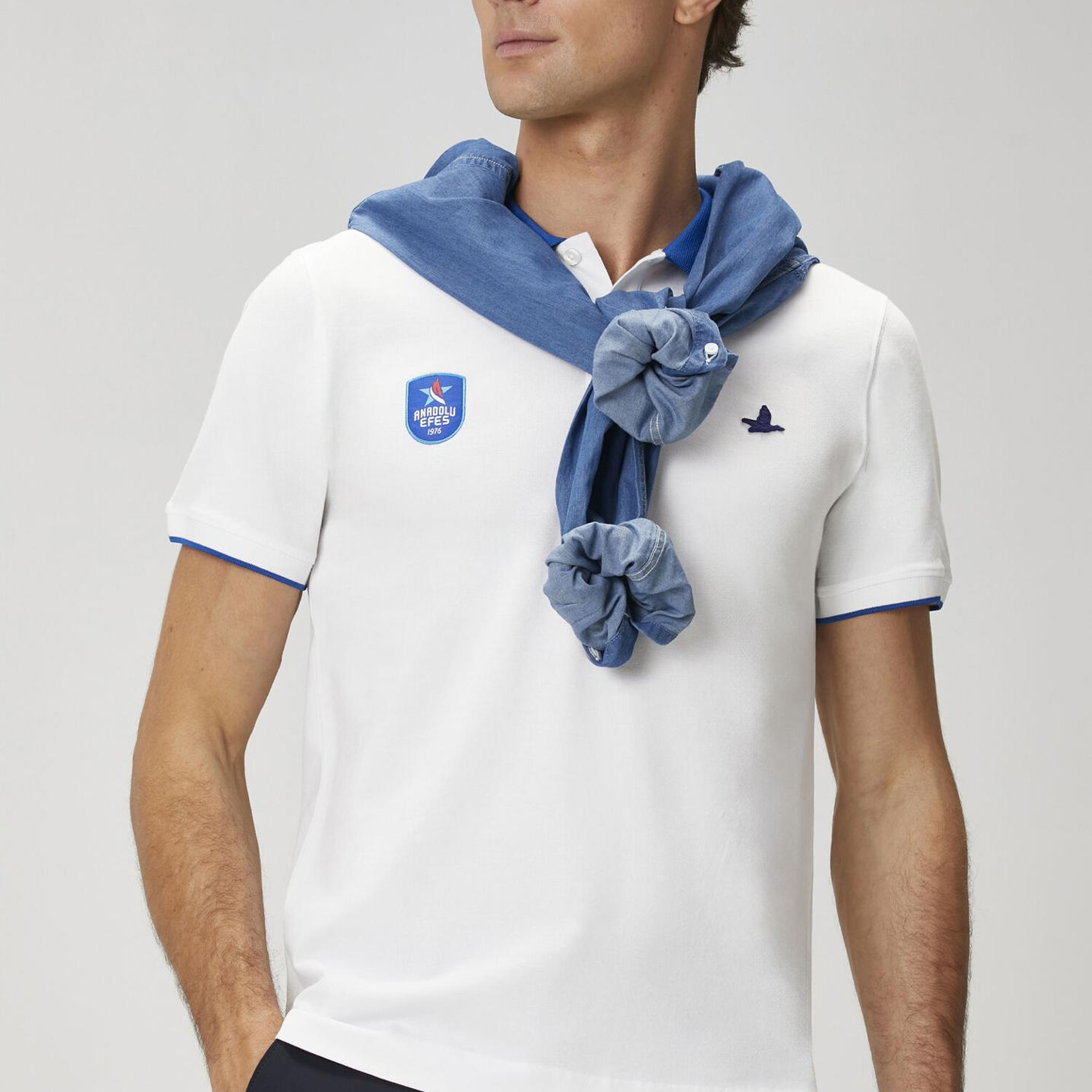 Beymen Club Erkek X Anadolu Efes Beyaz Polo Yaka T-shirt