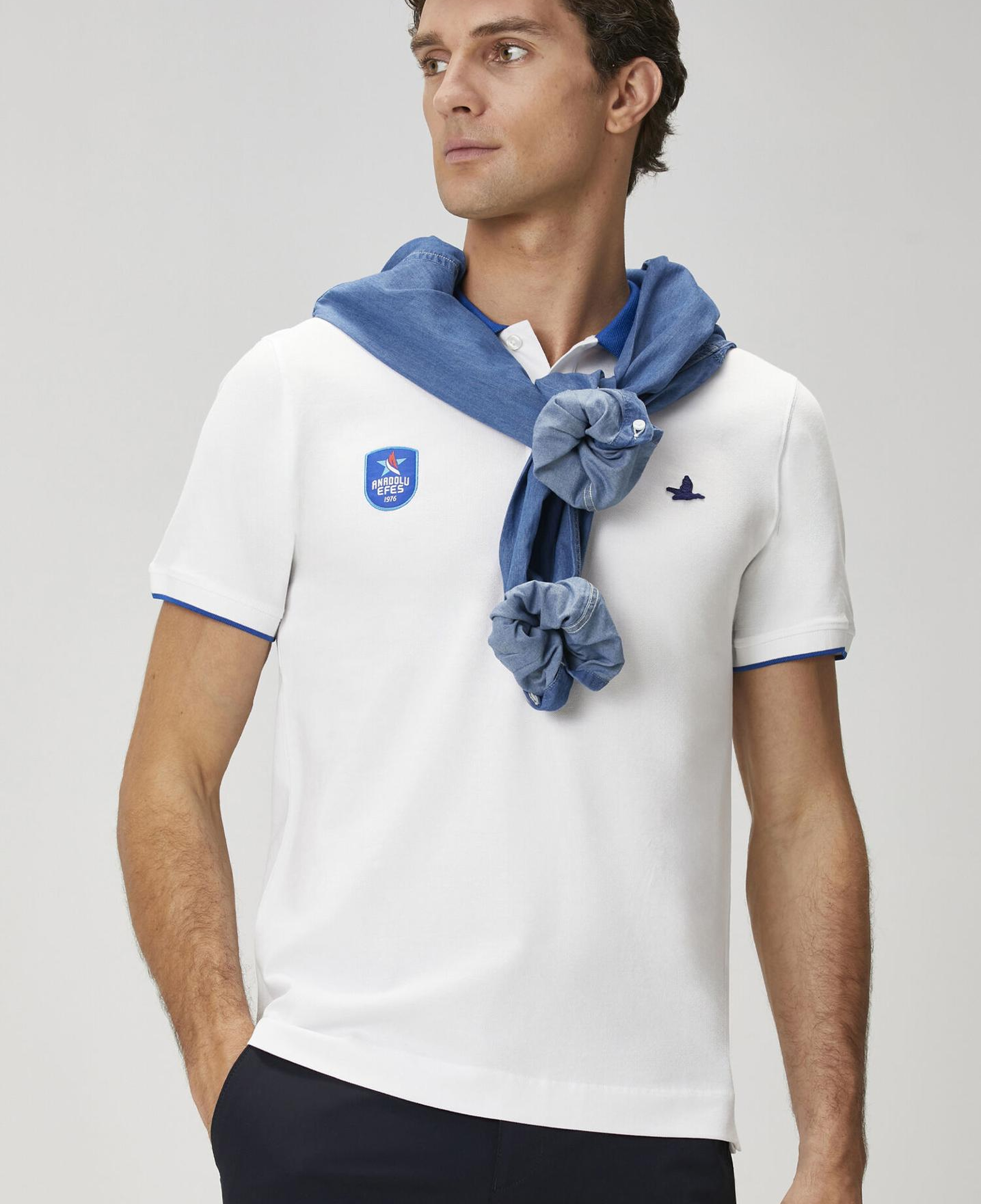 Beymen Club Erkek X Anadolu Efes Beyaz Polo Yaka T-shirt