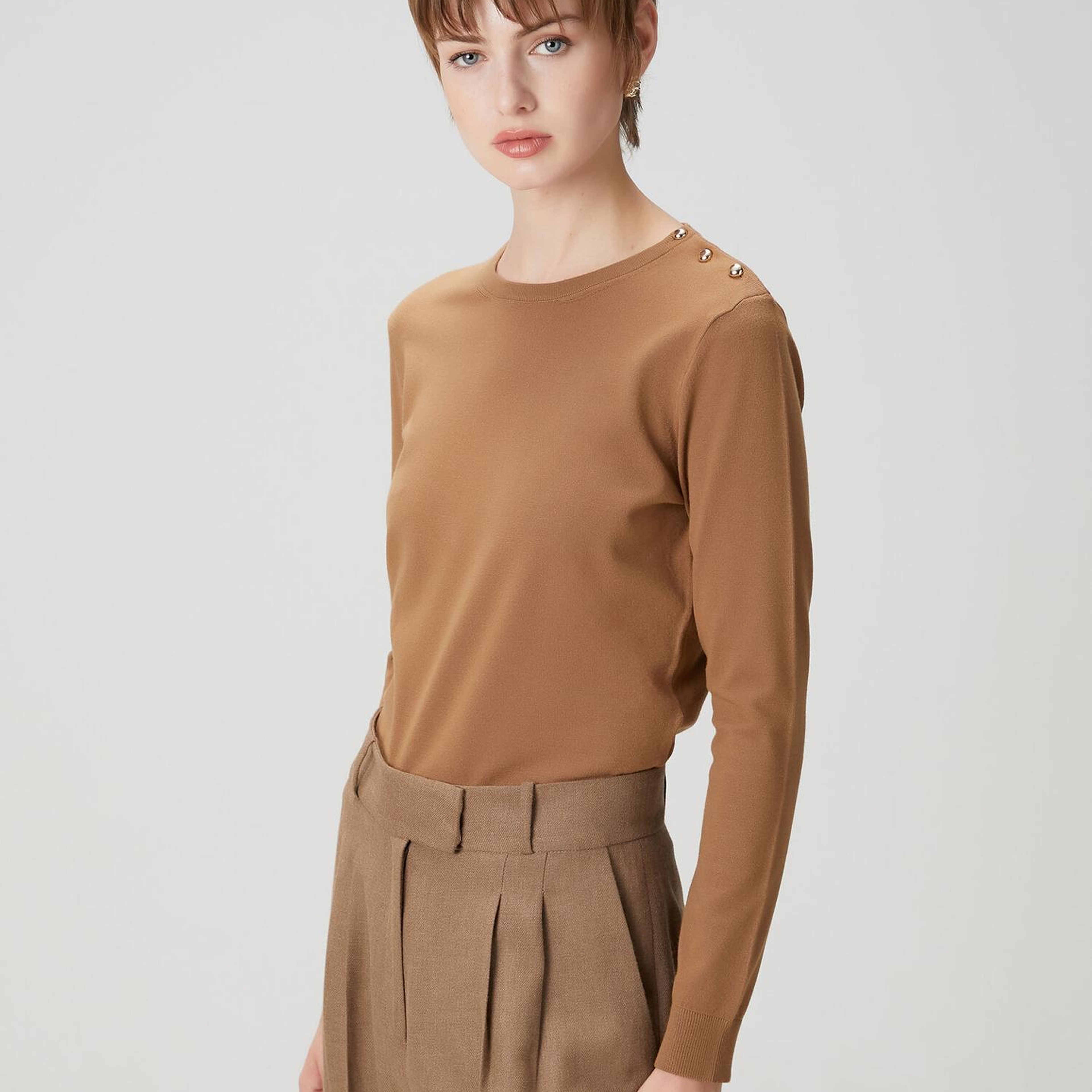 Beymen Club Kadın Koyu Bej Basic Kazak