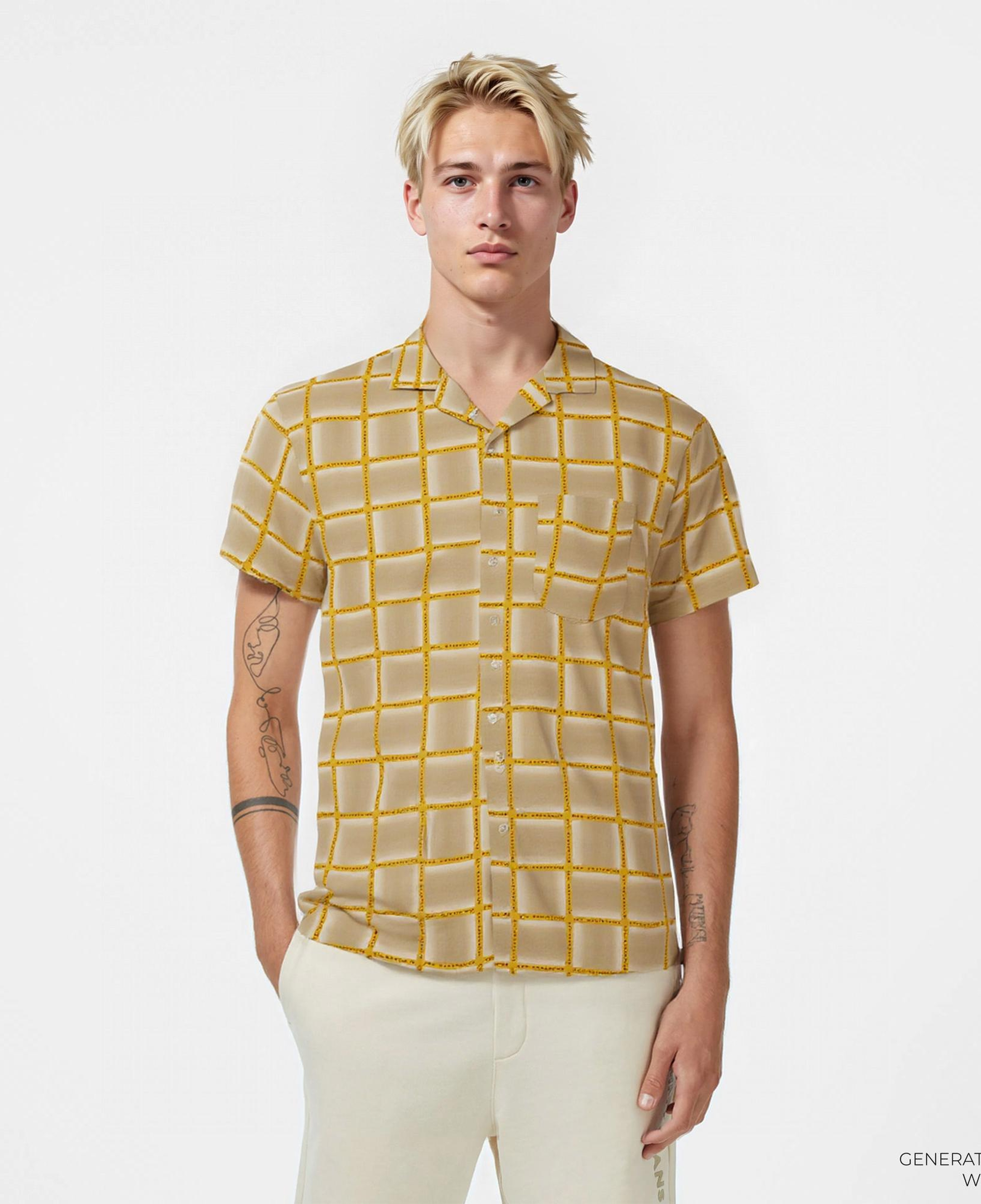 Huf Flynn Resort Erkek Sarı Gömlek