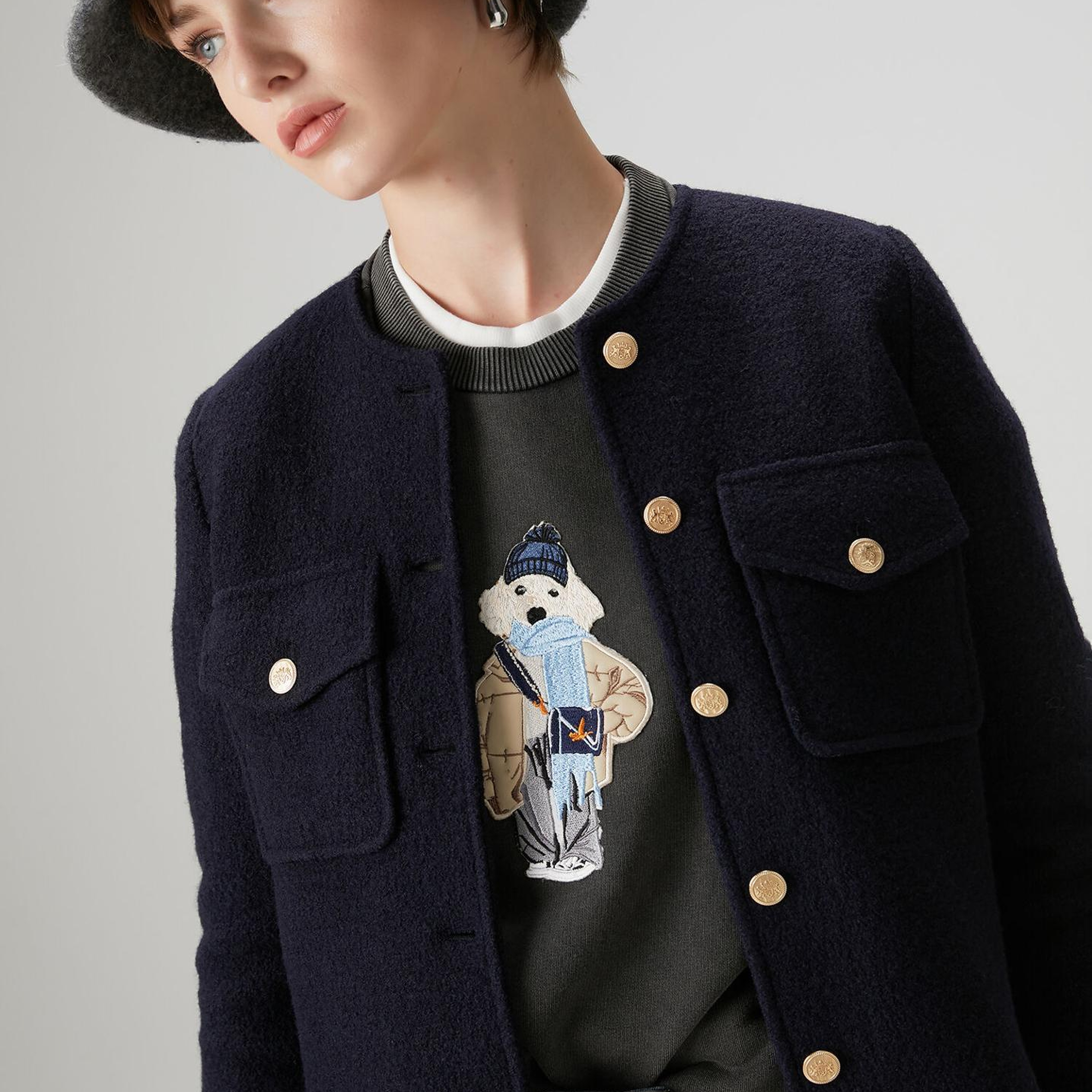 Beymen Club Kadın Lacivert Yün Ceket