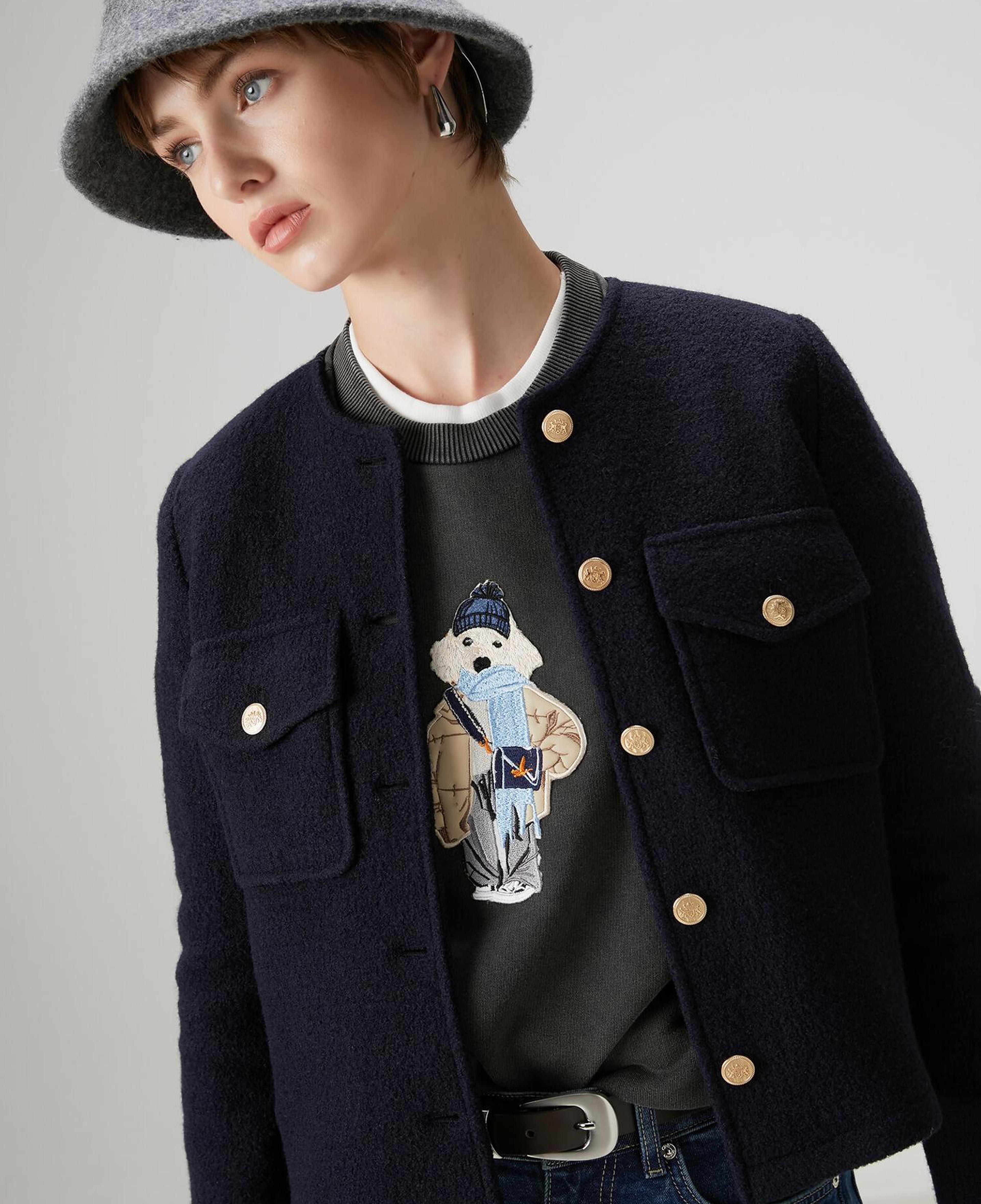 Beymen Club Kadın Lacivert Yün Ceket