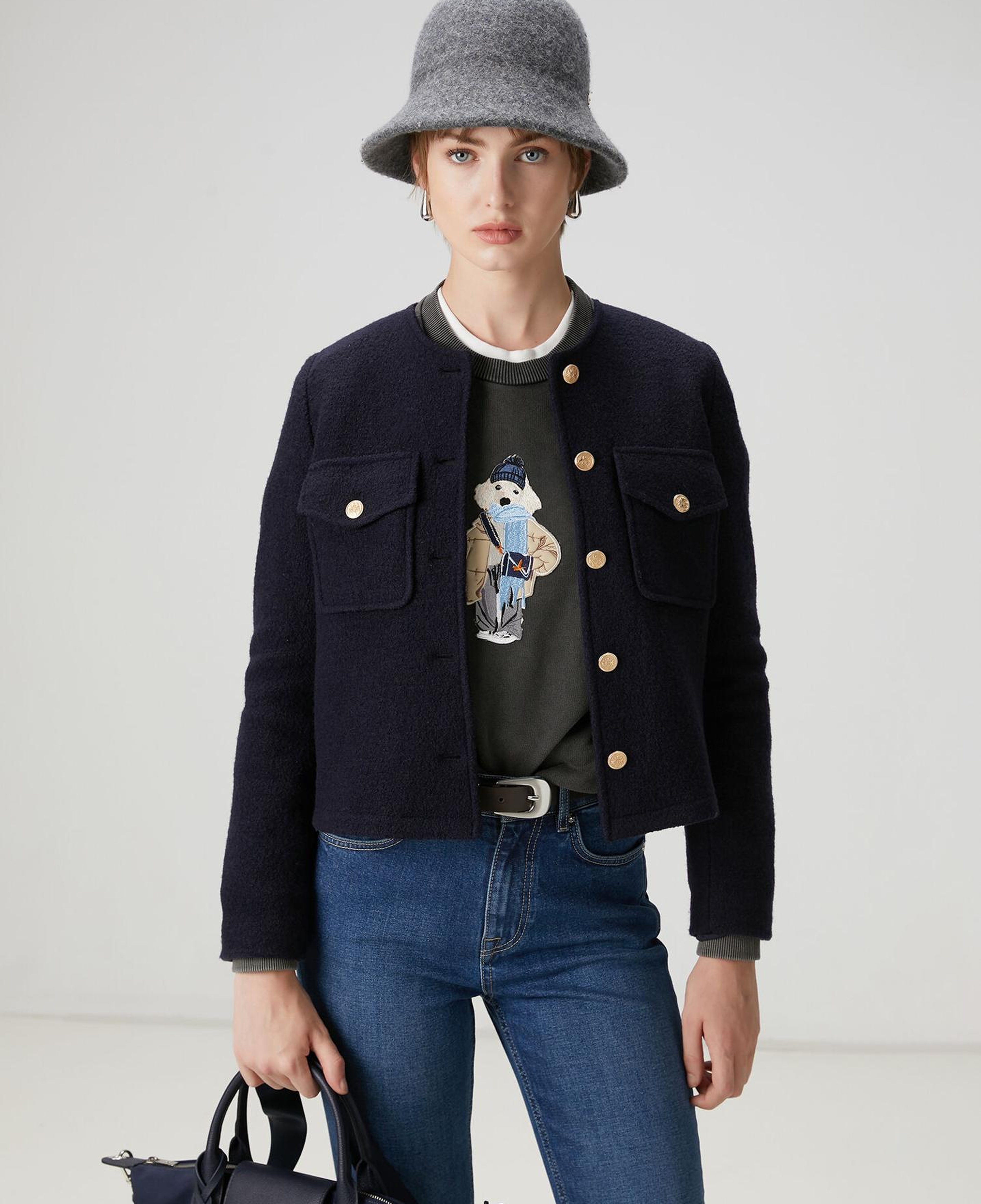 Beymen Club Kadın Lacivert Yün Ceket