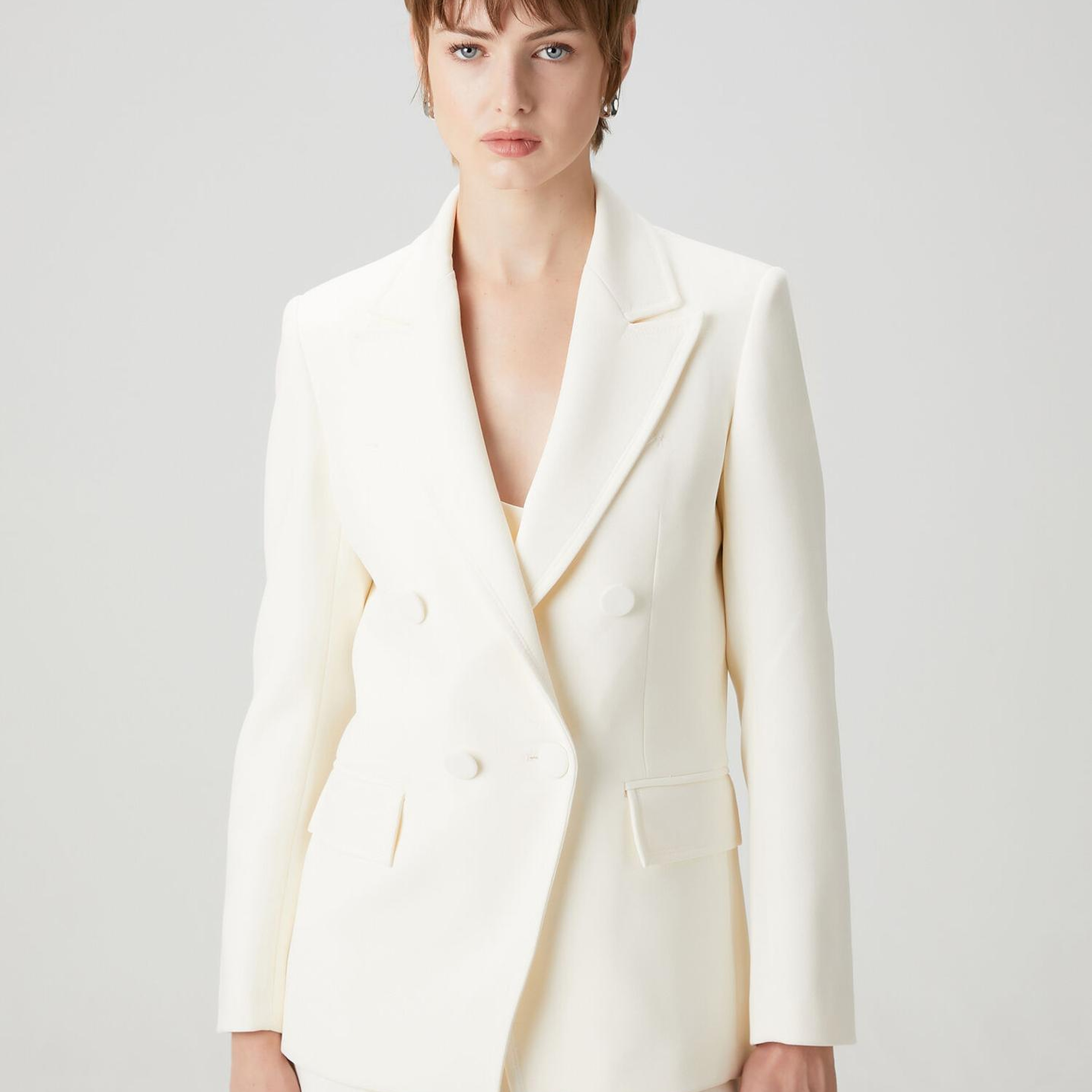 Beymen Club Kadın Ekru Kruvaze Ceket