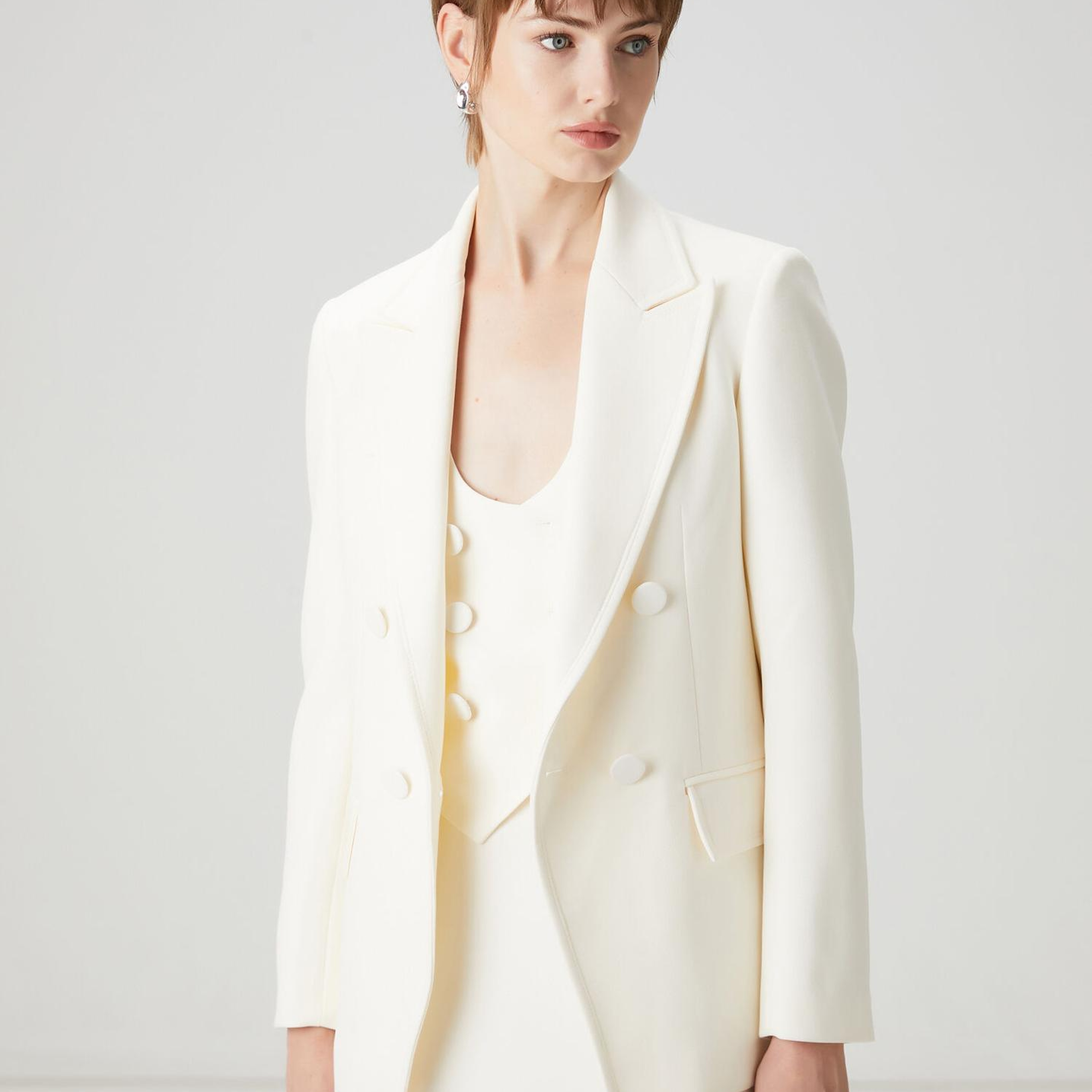 Beymen Club Kadın Ekru Kruvaze Ceket