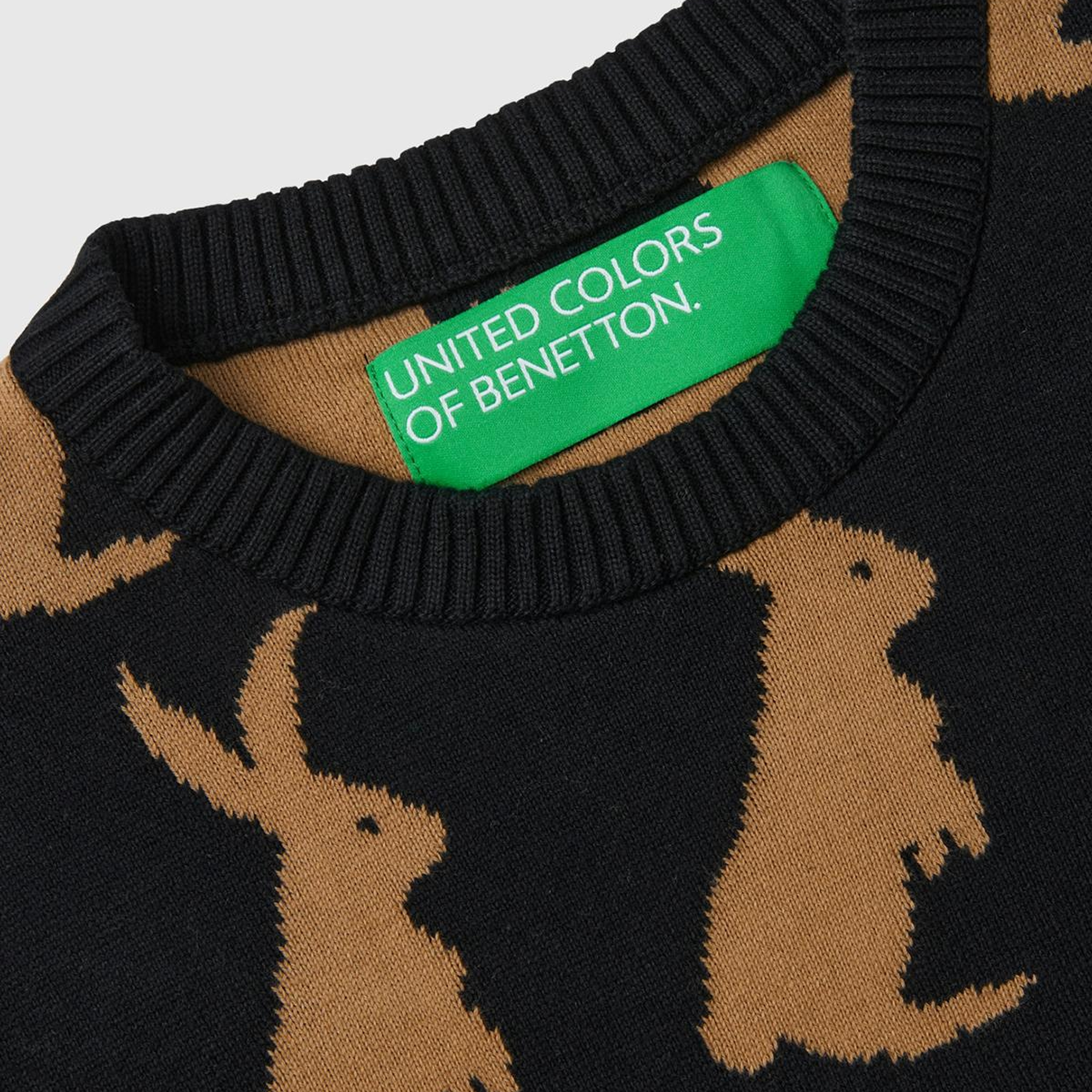 Kadın Kırmızı %100 Koton Tavşan Desenli Kazak