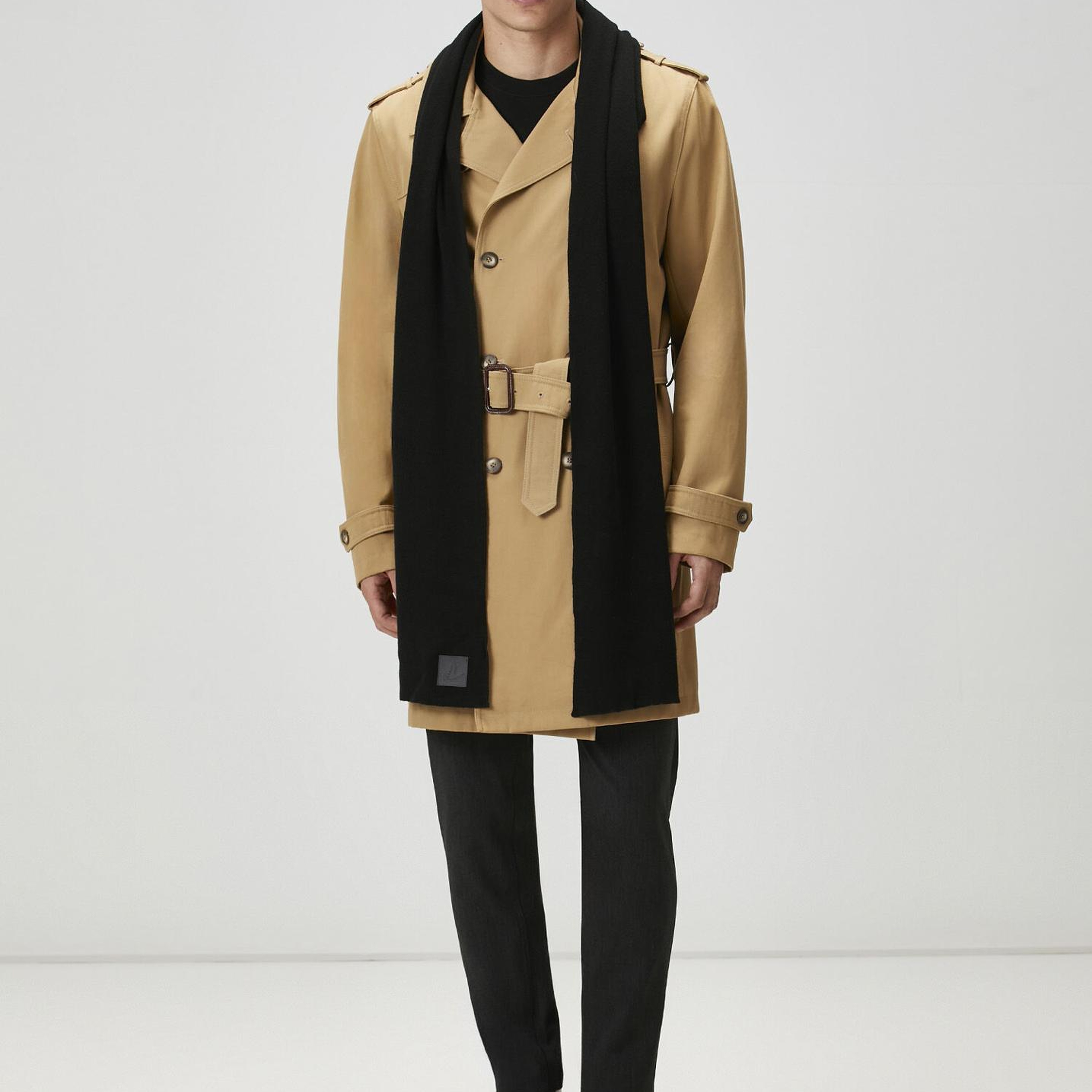 Beymen Club Erkek Siyah Kaşmir Karışımlı Atkı