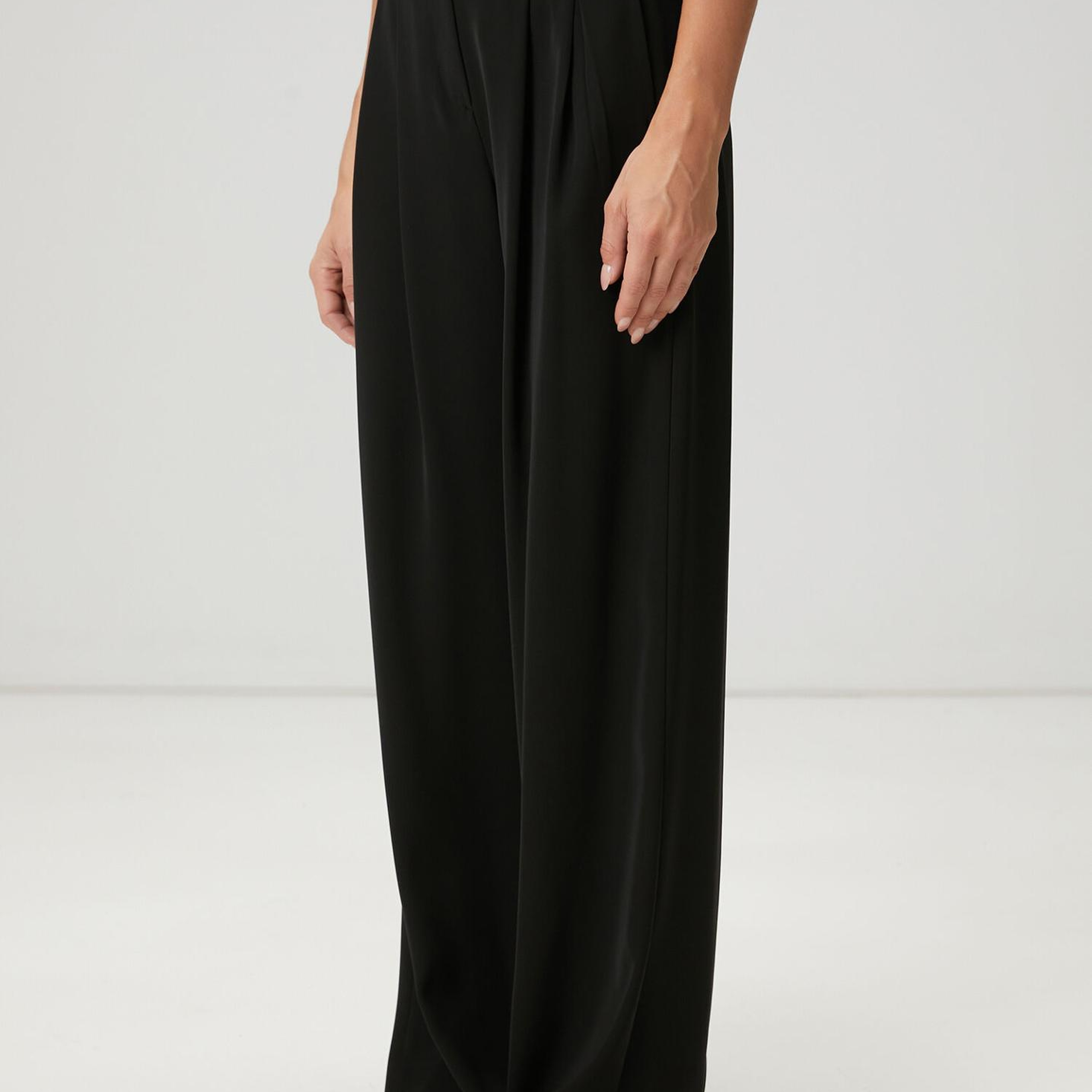 Beymen Club Kadın Siyah Çift Pileli Palazzo Pantolon