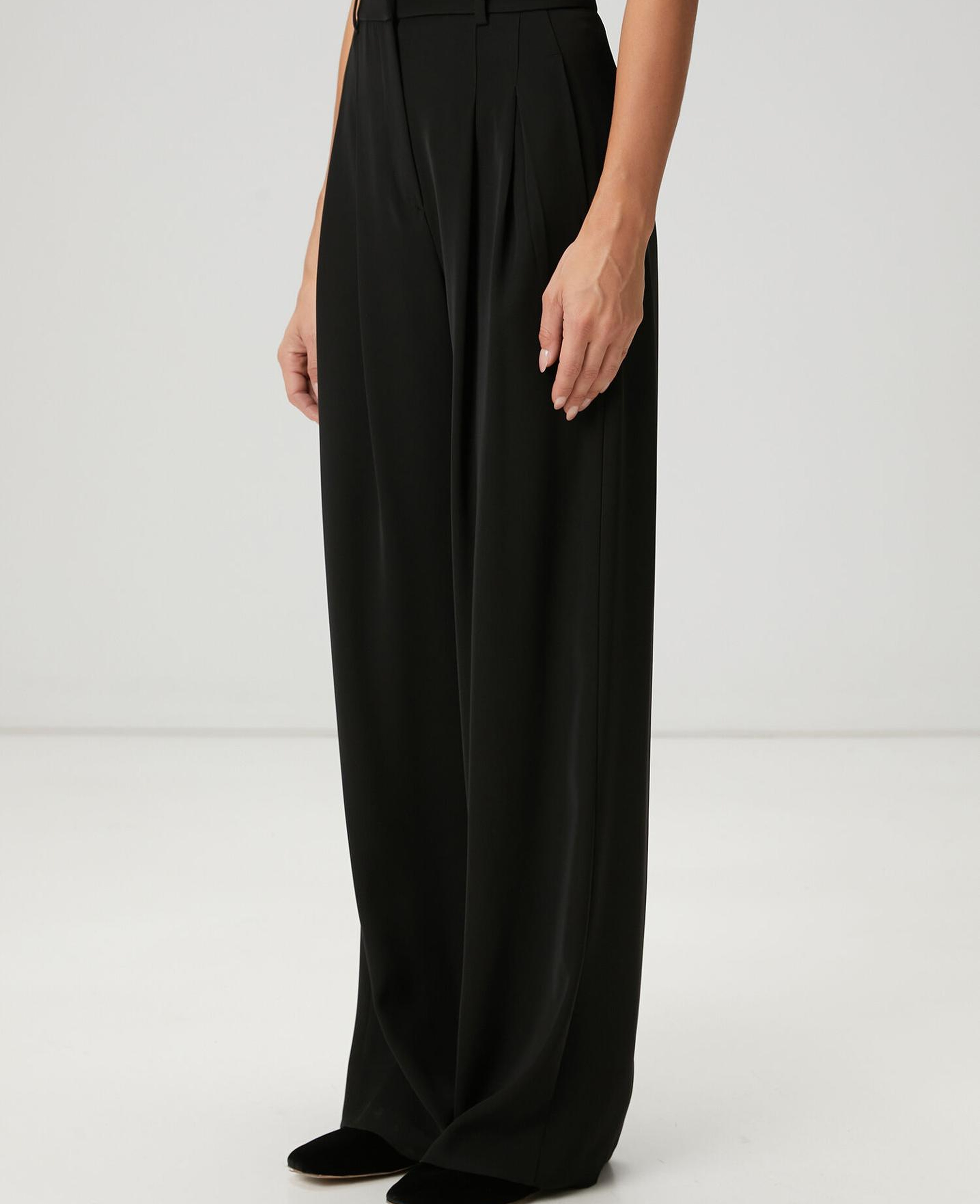 Beymen Club Kadın Siyah Çift Pileli Palazzo Pantolon