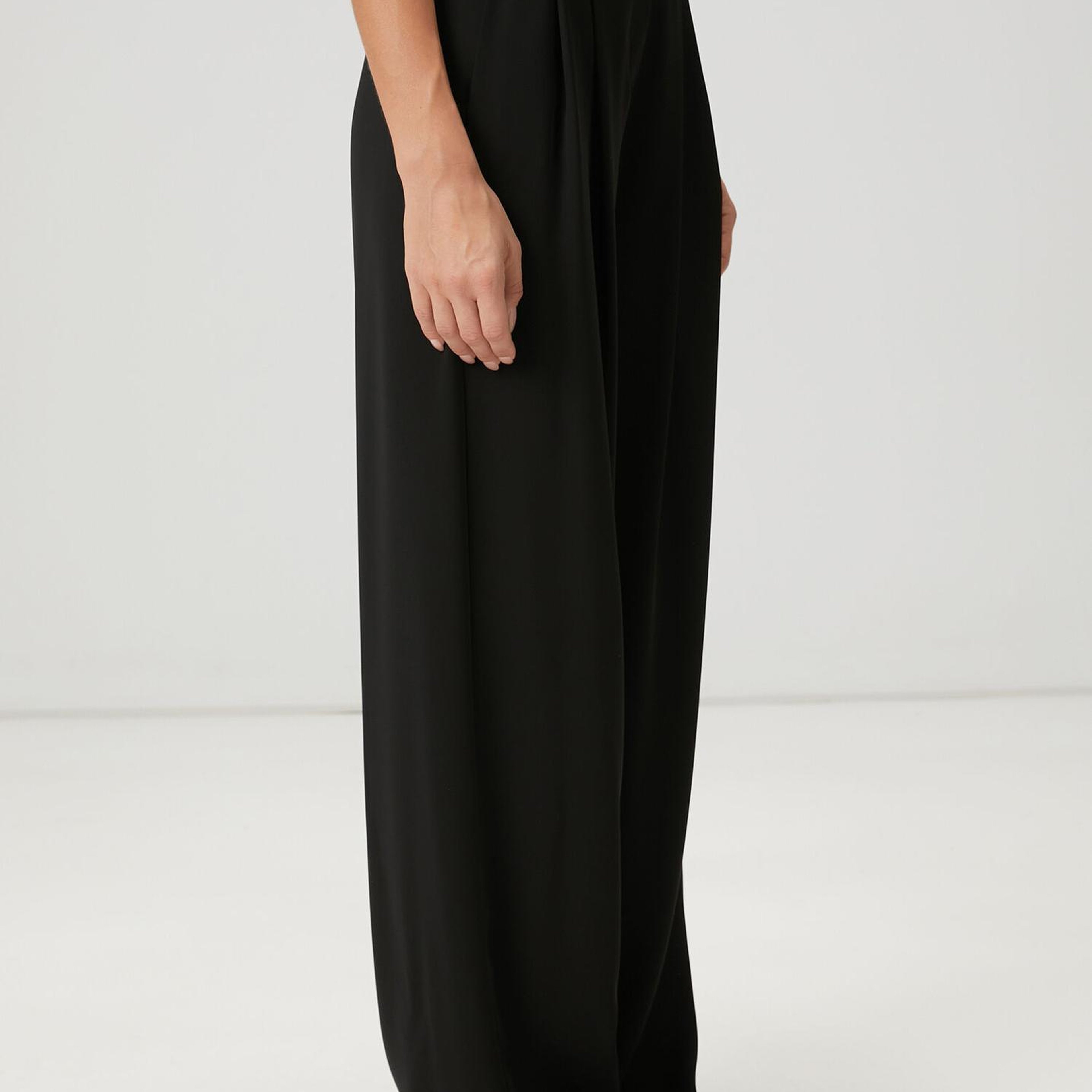 Beymen Club Kadın Siyah Çift Pileli Palazzo Pantolon