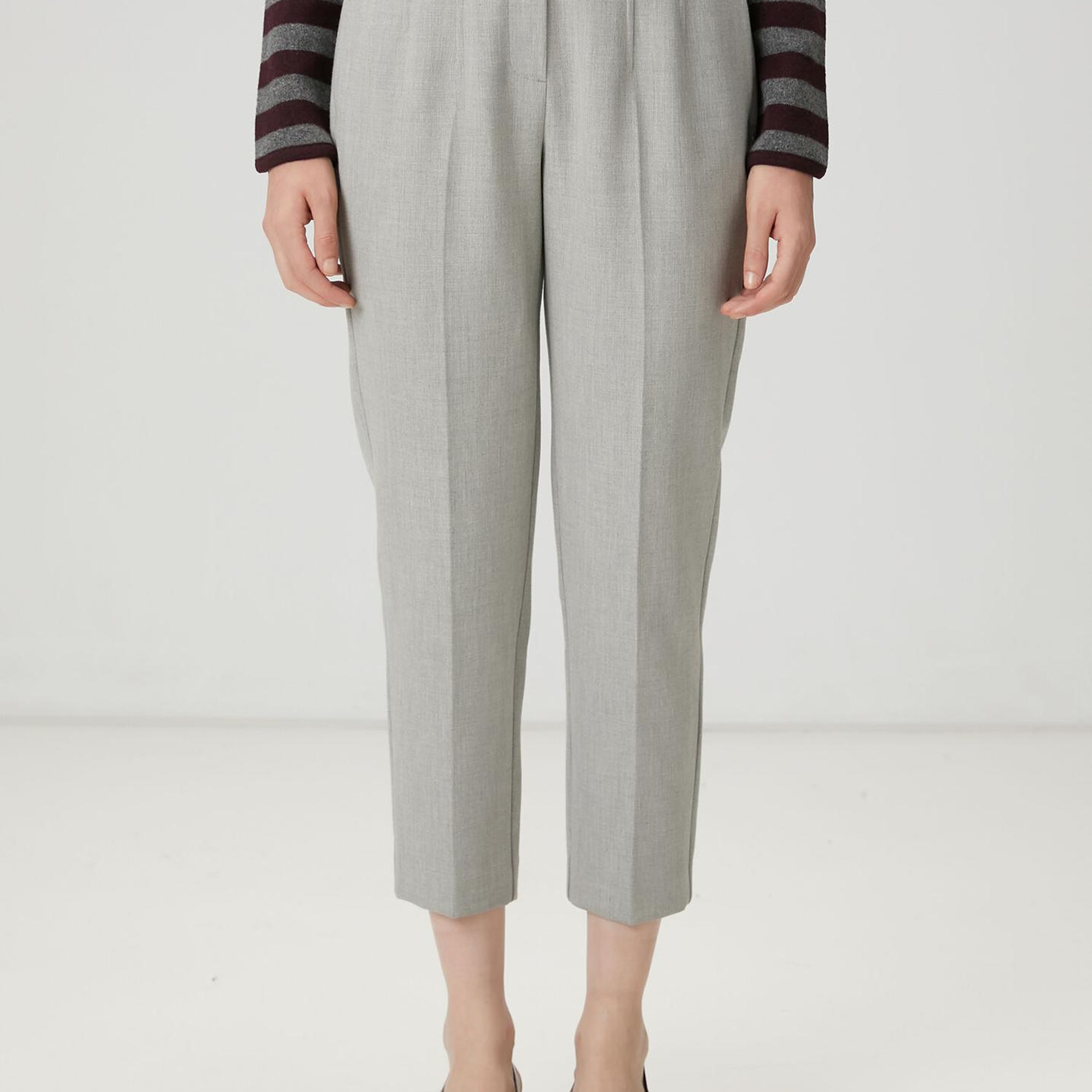 Beymen Club Kadın Gri Slim Cigarette Pantolon