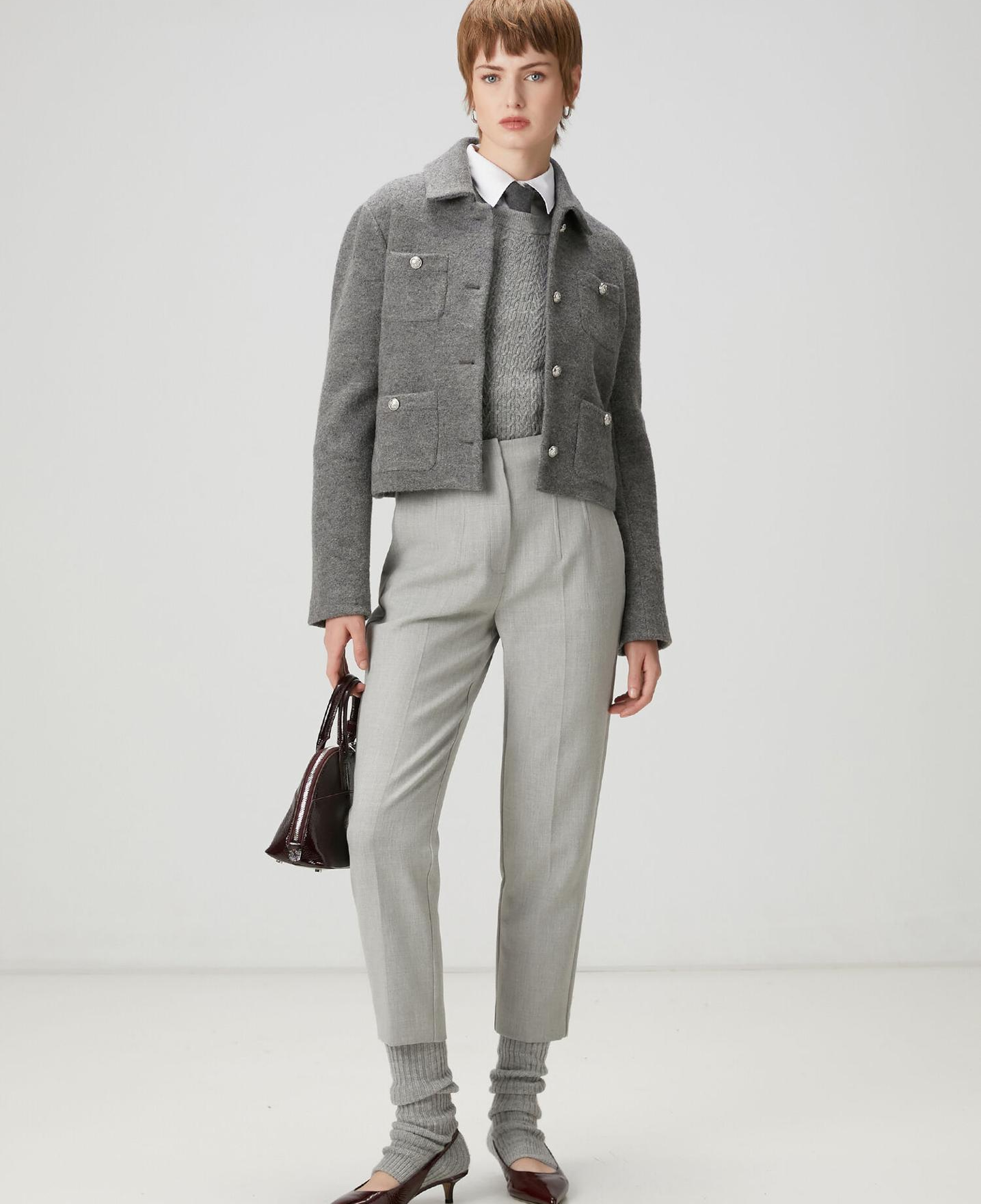 Beymen Club Kadın Gri Slim Cigarette Pantolon