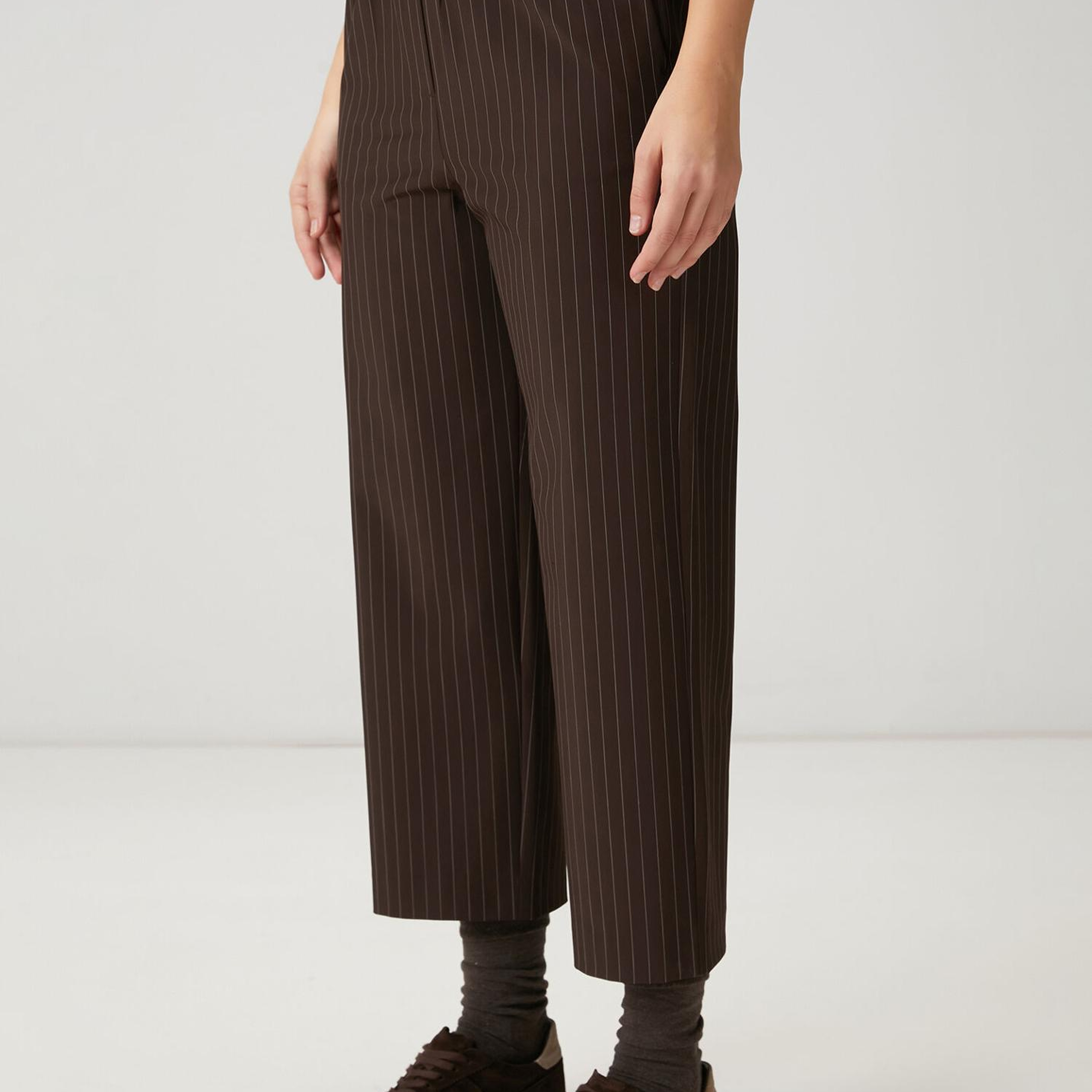 Beymen Club Kadın Kahverengi Çizgili Pantolon