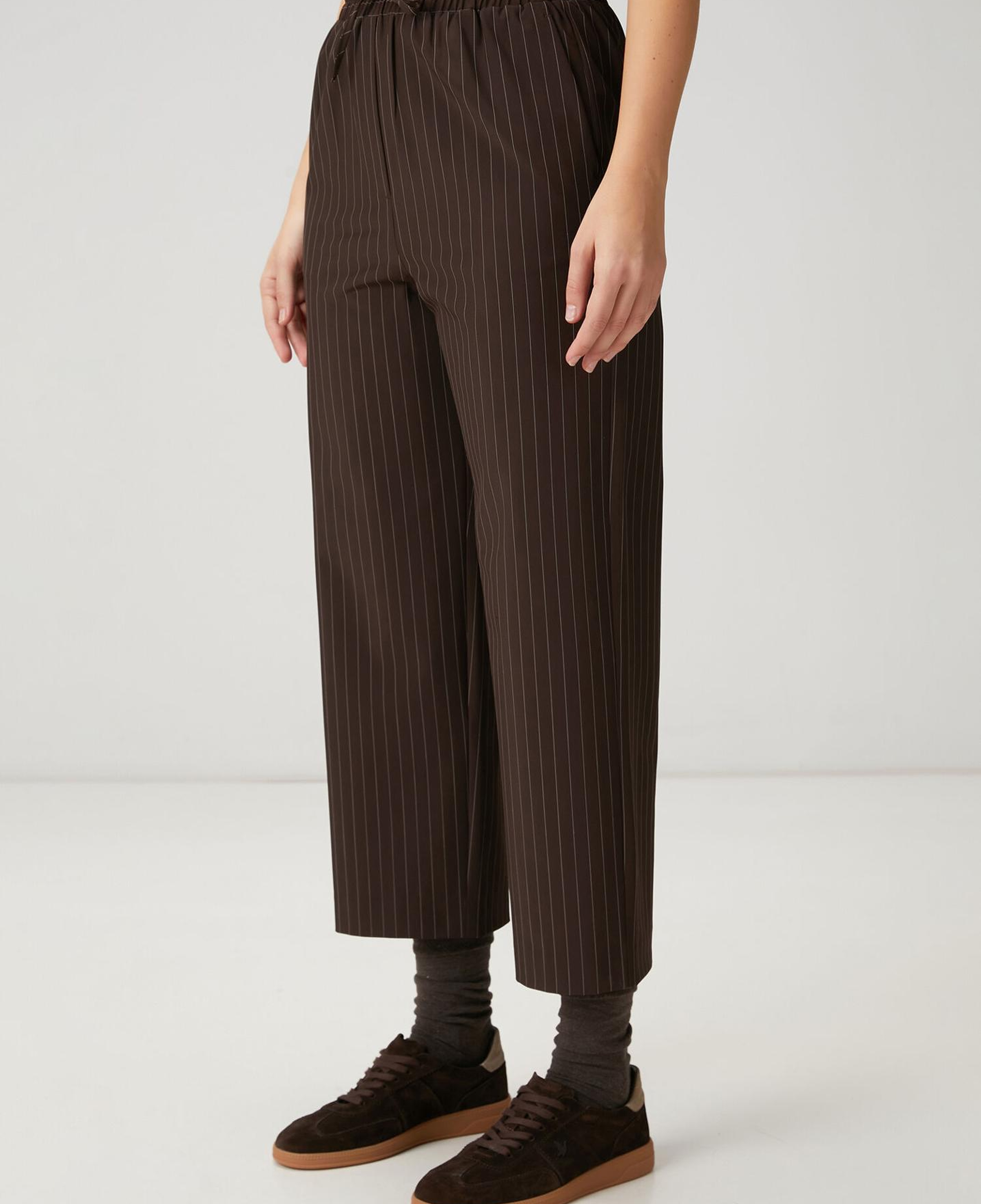 Beymen Club Kadın Kahverengi Çizgili Pantolon