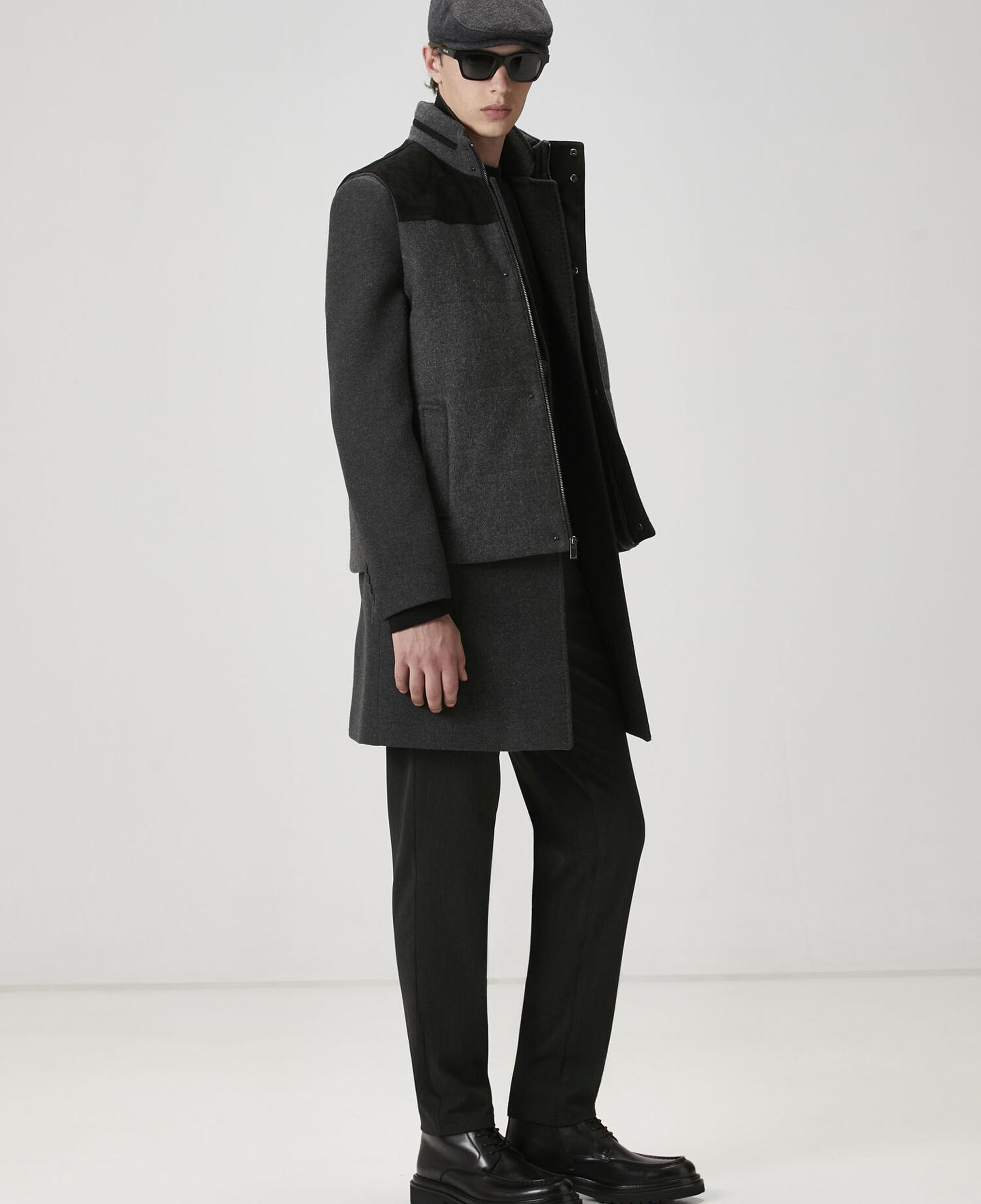 Beymen Club Erkek Antrasit İtalyan Yün Kaşe Palto