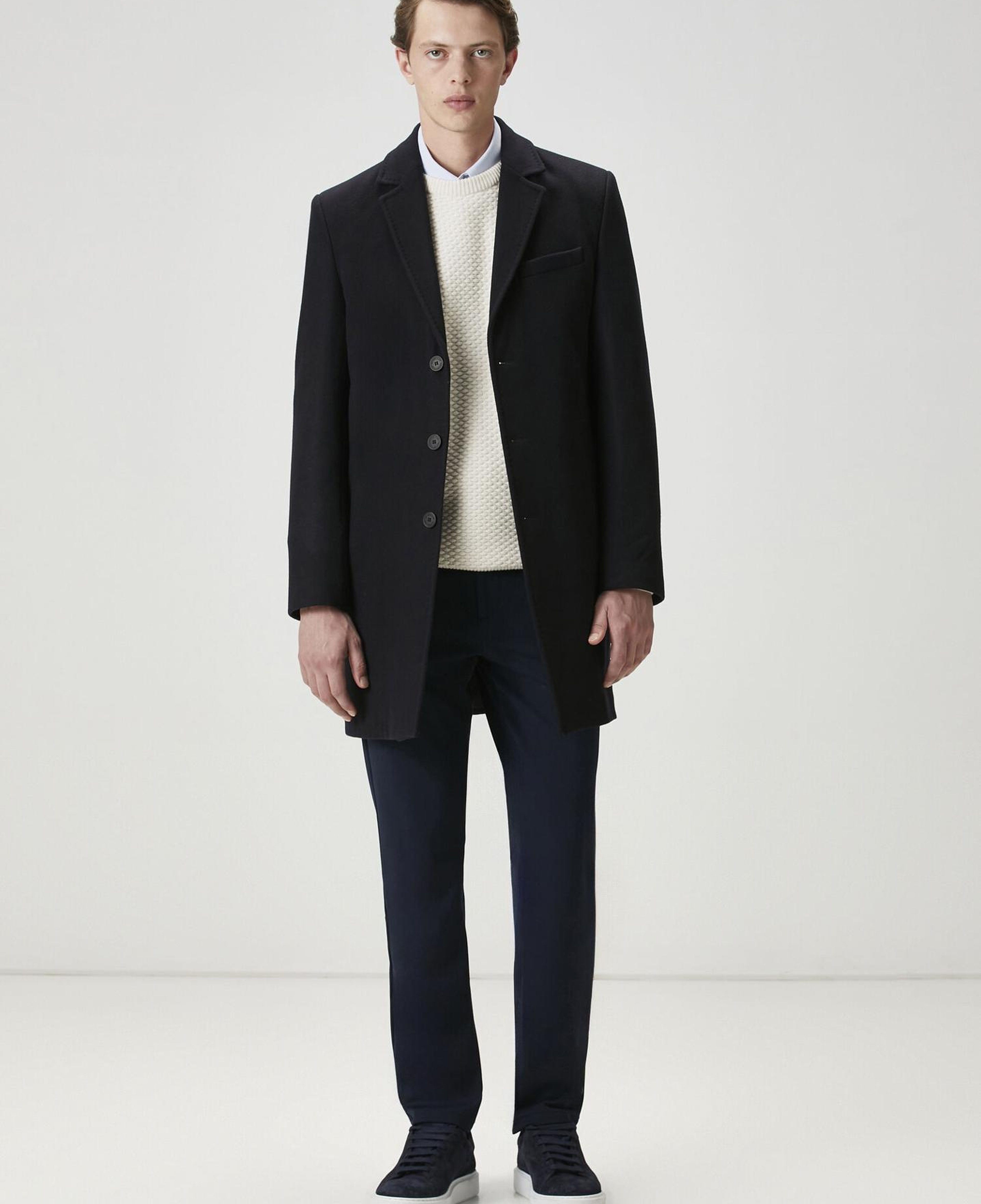 Beymen Club Erkek Lacivert İtalyan Yün Kaşe Palto