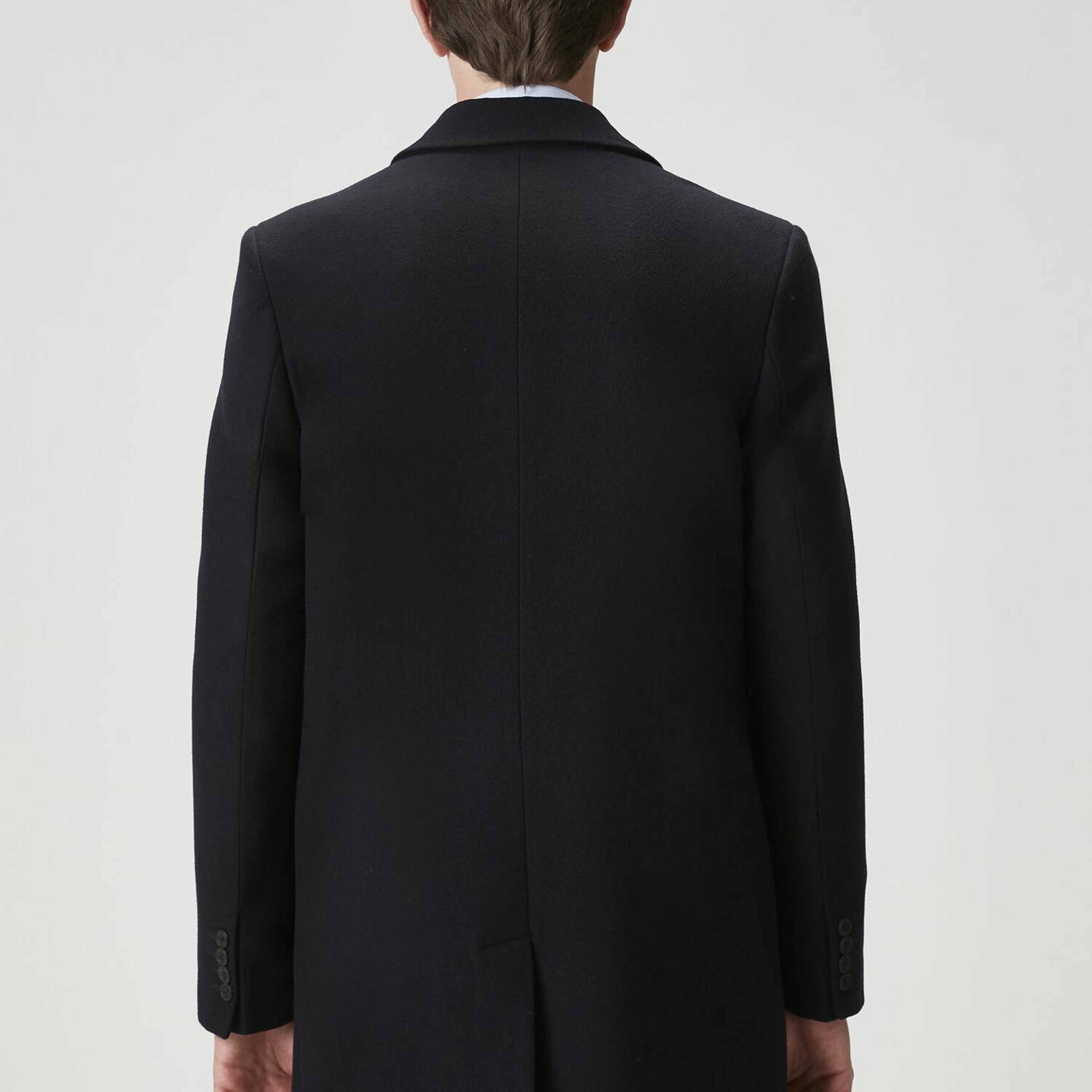 Beymen Club Erkek Lacivert İtalyan Yün Kaşe Palto