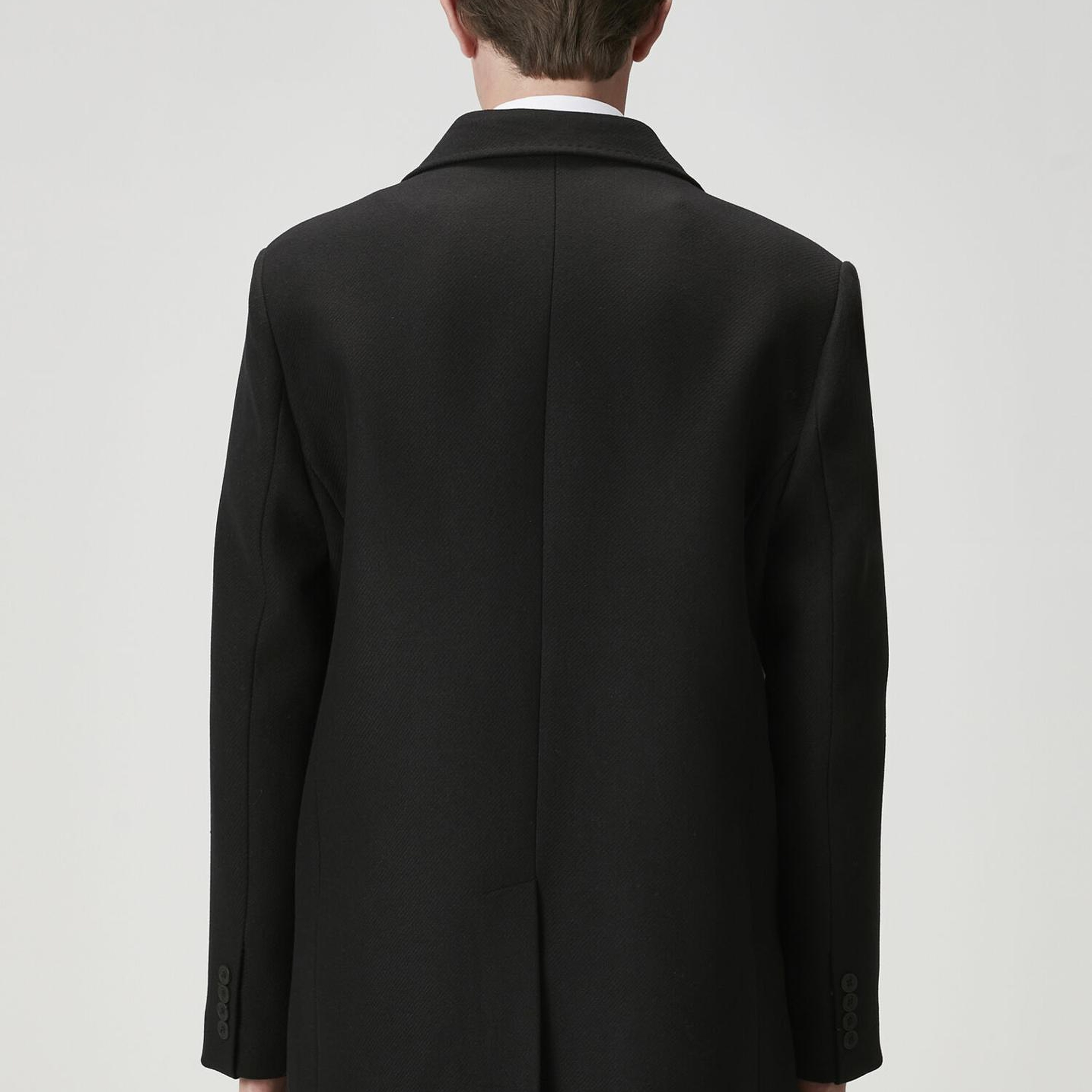 Beymen Club Erkek Siyah İtalyan Yün Kaşe Palto