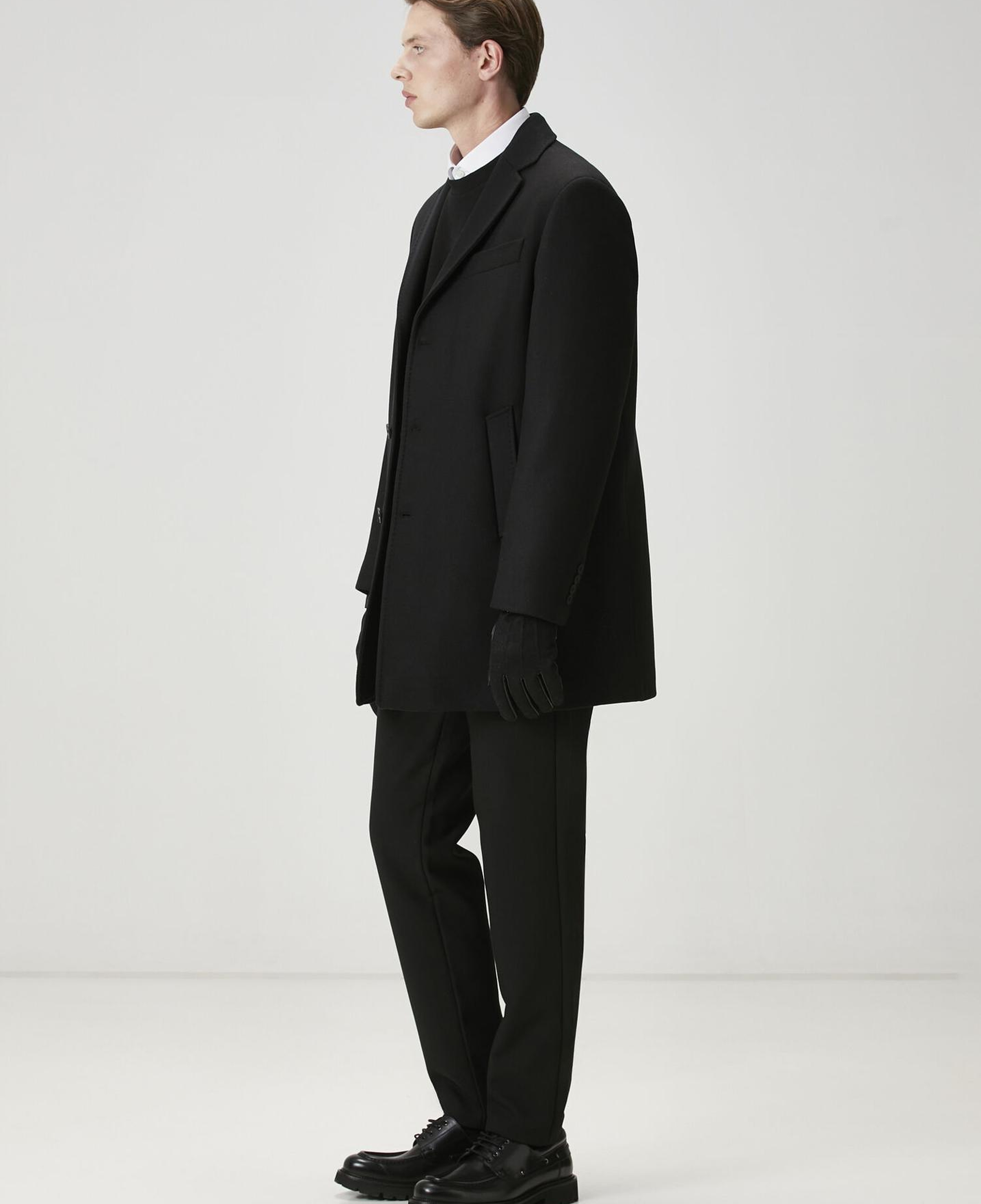 Beymen Club Erkek Siyah İtalyan Yün Kaşe Palto