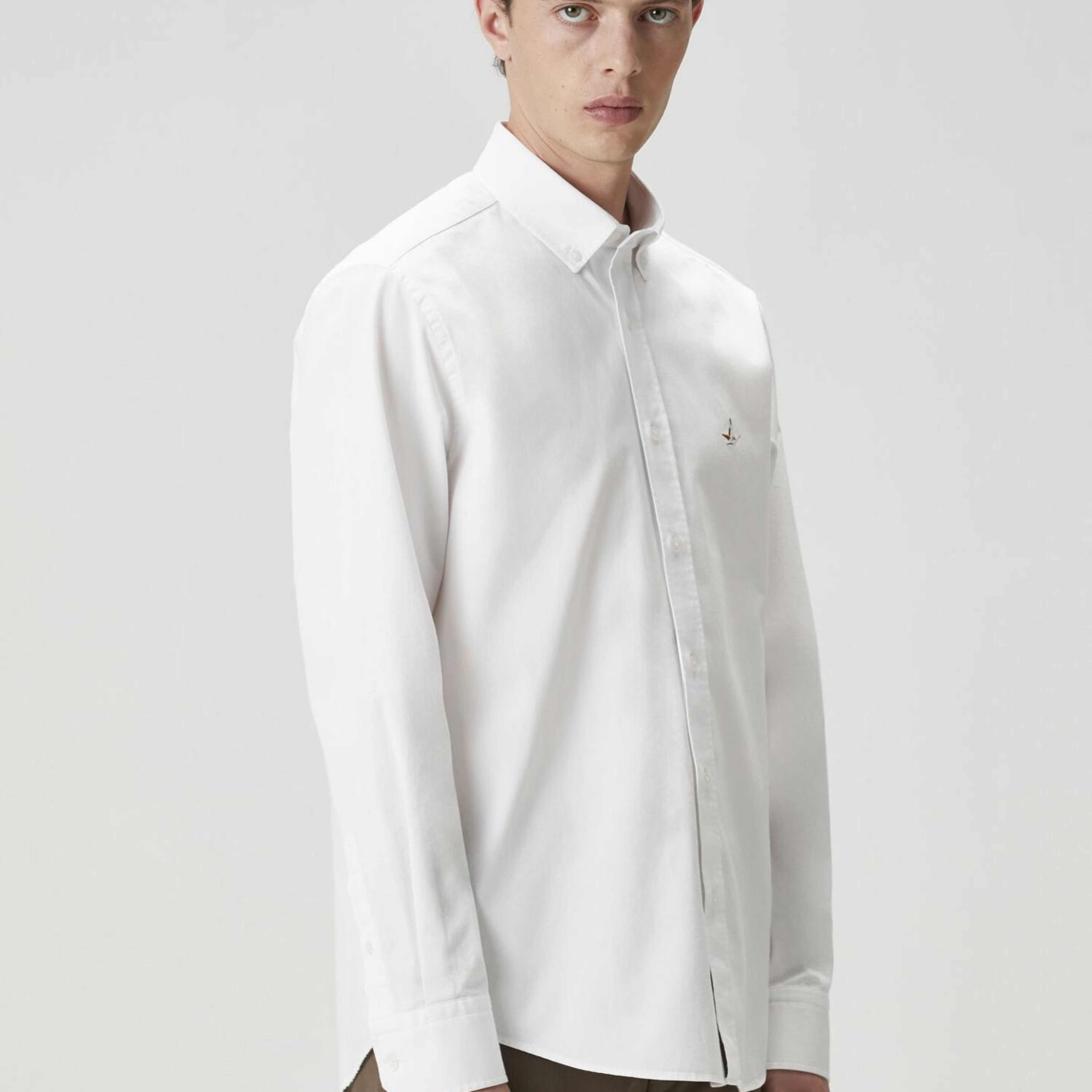 Beymen Club Erkek Comfort Fit Beyaz Gabardin Dokulu Gömlek