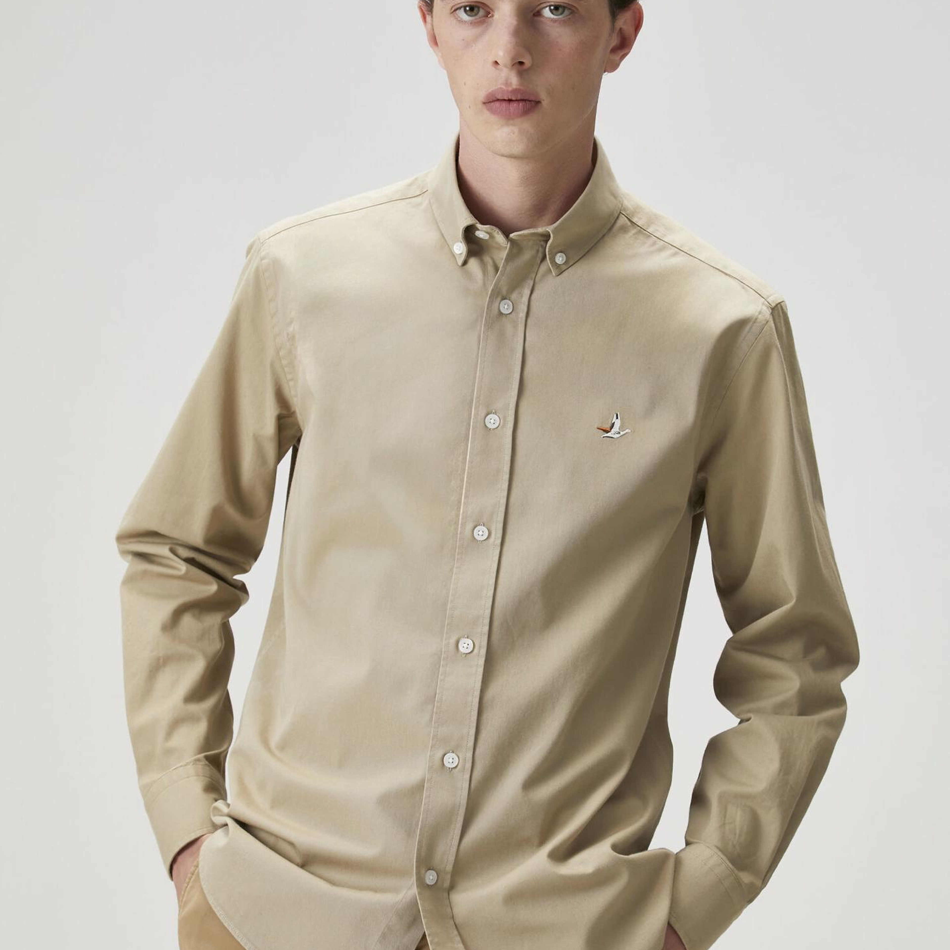 Beymen Club Erkek Comfort Fit Deve Tüyü Gabardin Doku Gömlek