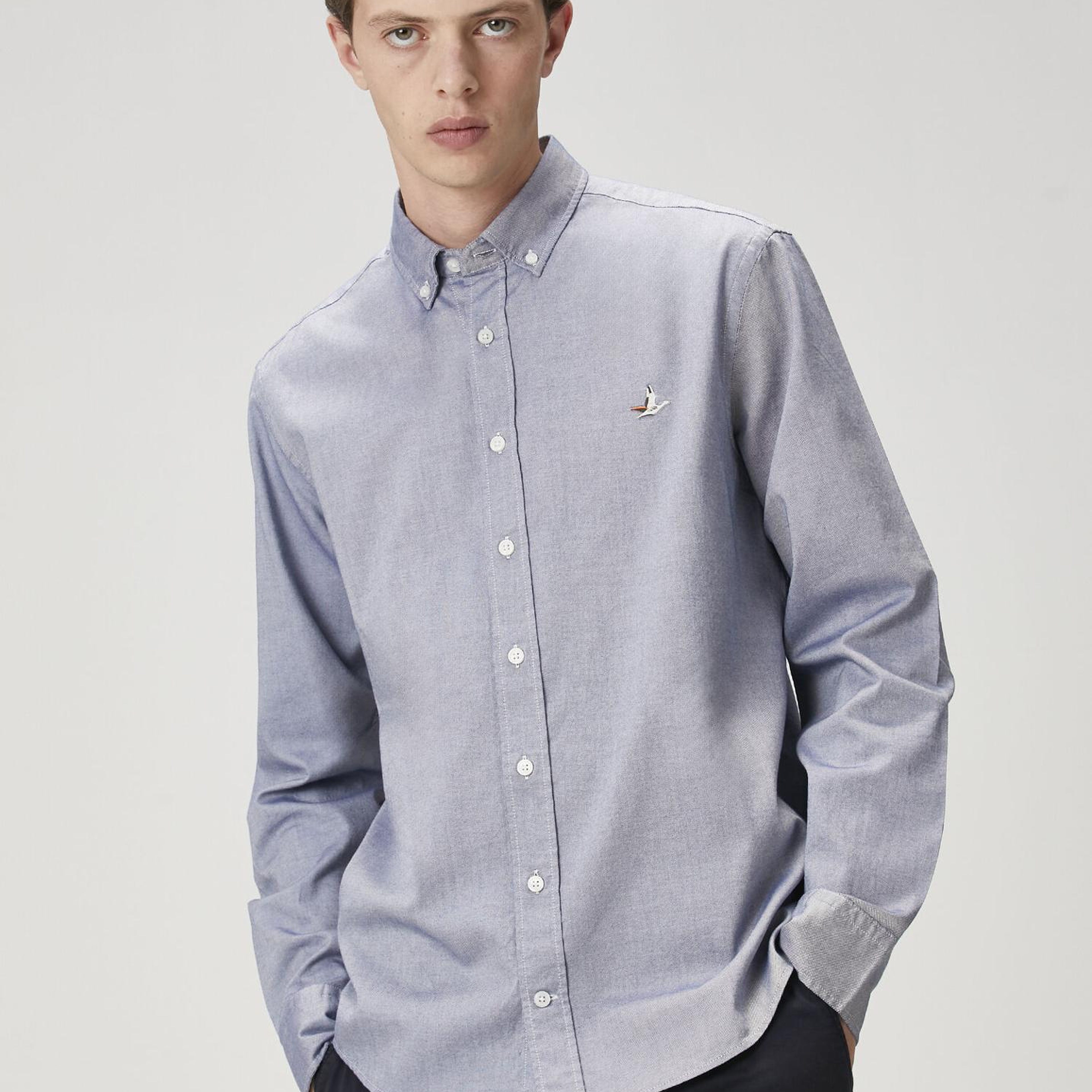 Beymen Club Erkek Comfort Fit Mavi Oxford Gömlek