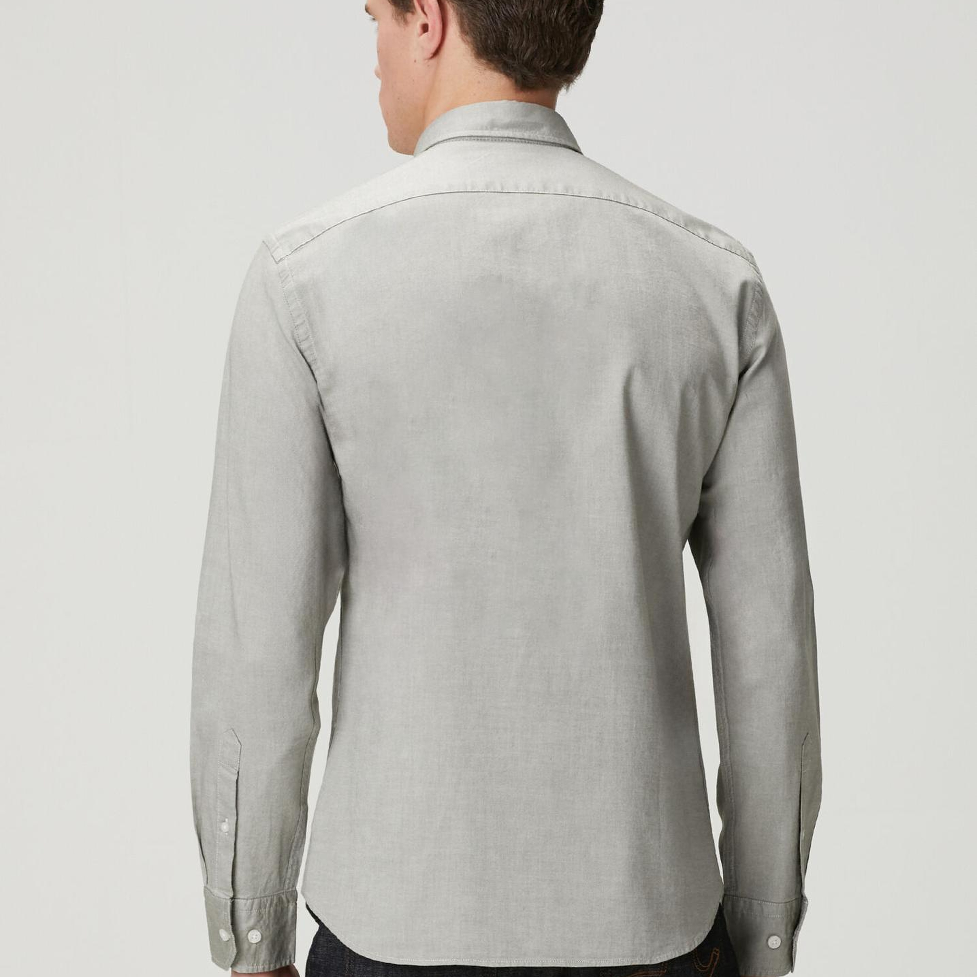 Beymen Club Erkek Slim Fit Açık Haki Oxford Gömlek