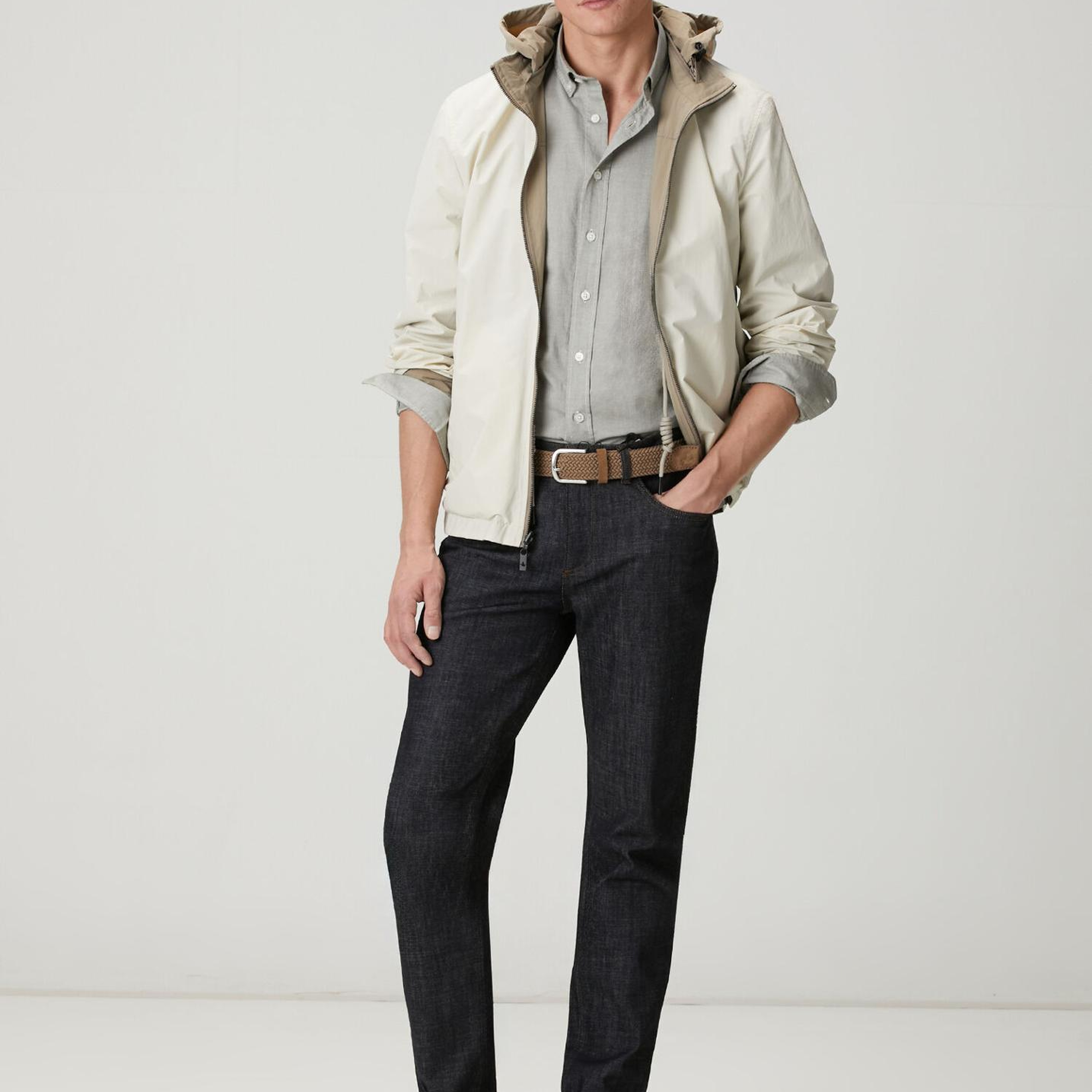 Beymen Club Erkek Slim Fit Açık Haki Oxford Gömlek