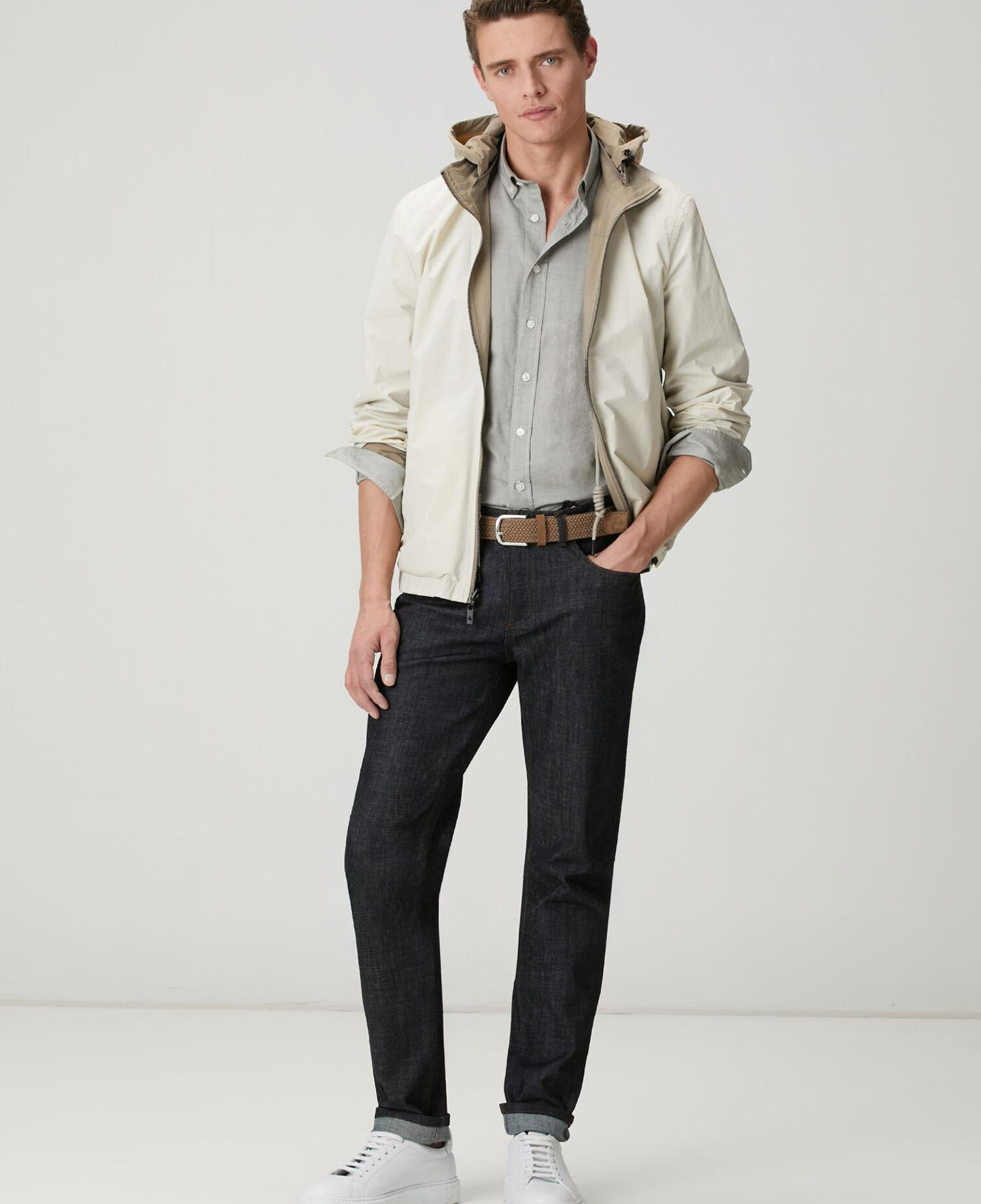 Beymen Club Erkek Slim Fit Açık Haki Oxford Gömlek