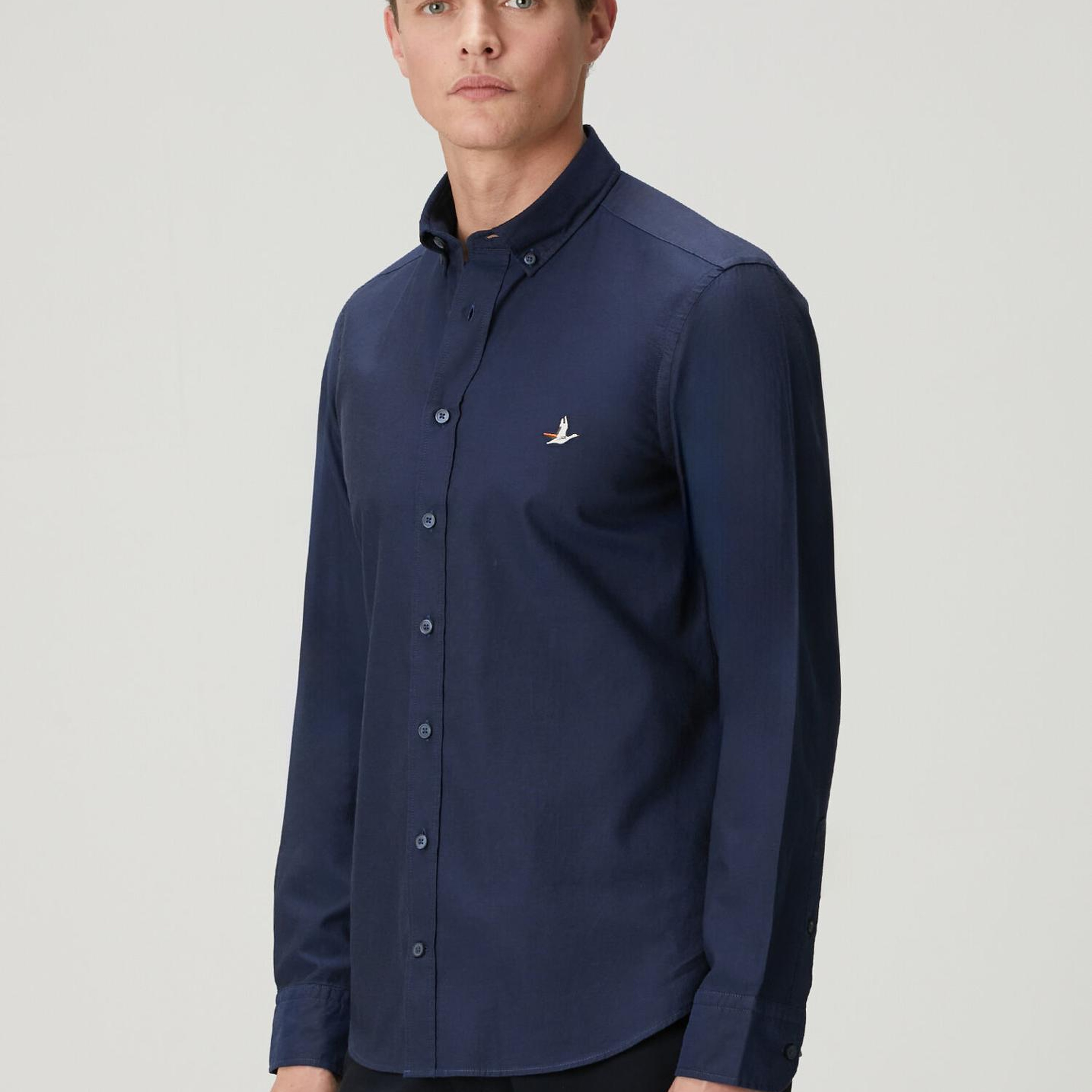 Beymen Club Erkek Slim Fit Lacivert Oxford Gömlek