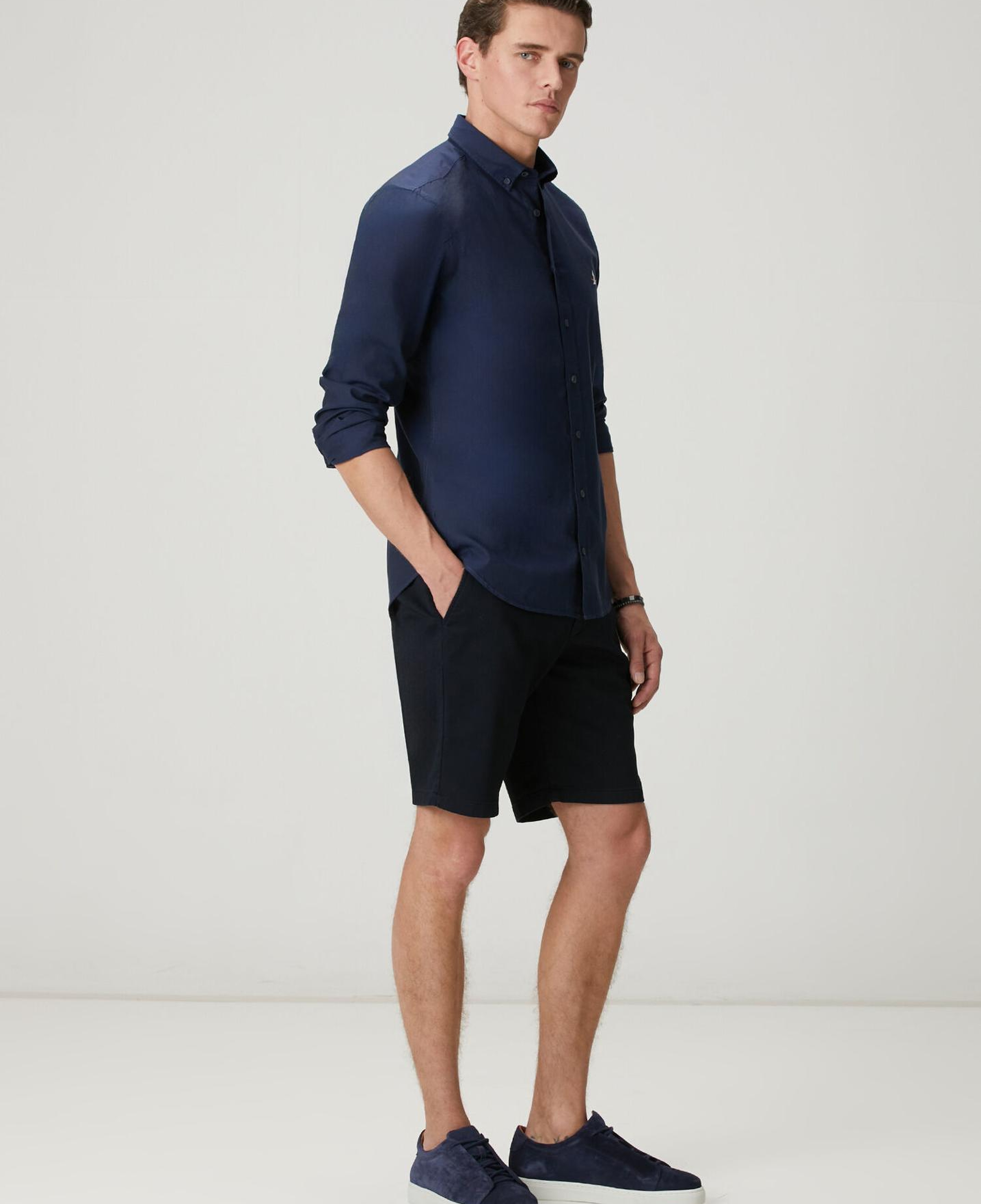 Beymen Club Erkek Slim Fit Lacivert Oxford Gömlek