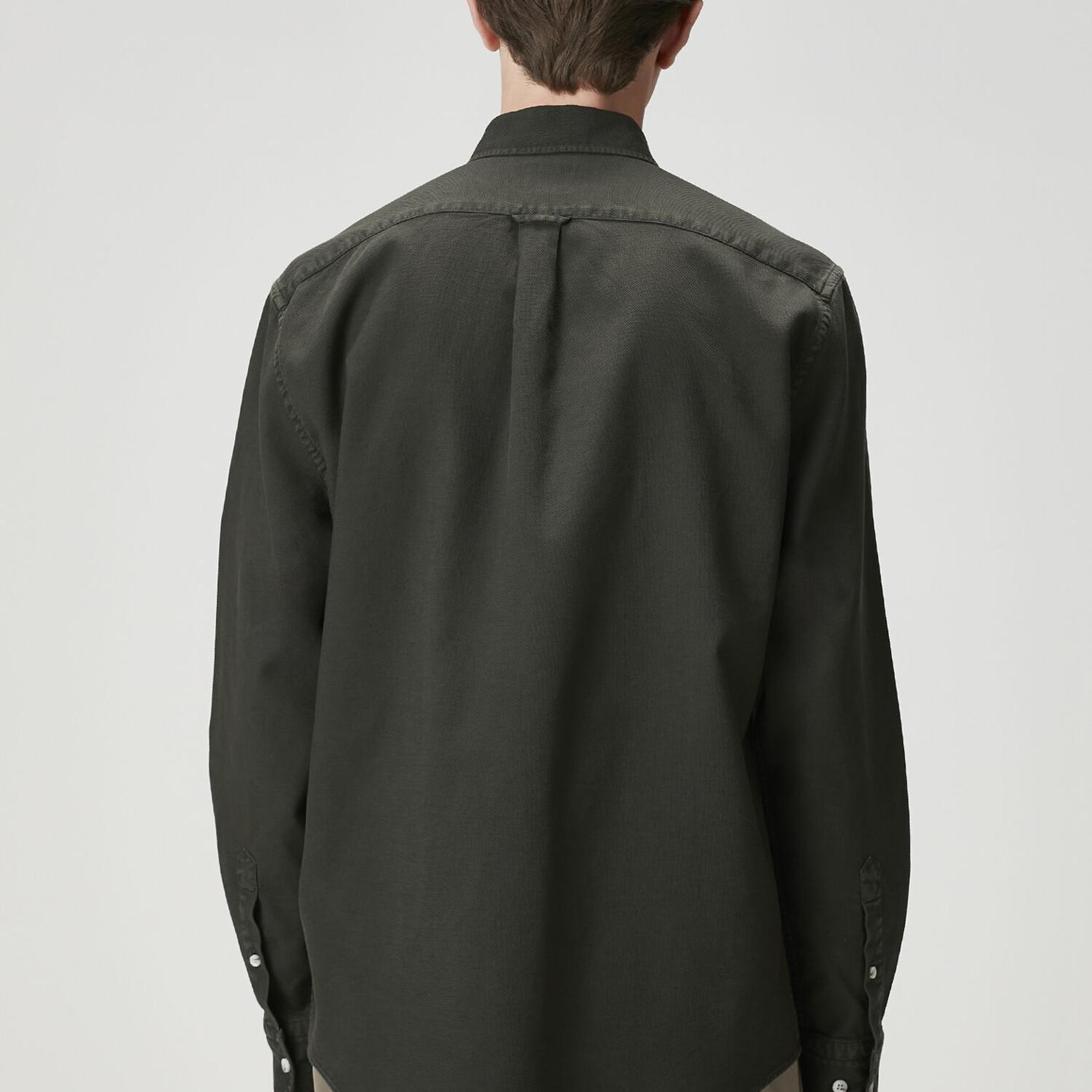 Beymen Club Erkek Comfort Fit Haki Dokulu Gömlek