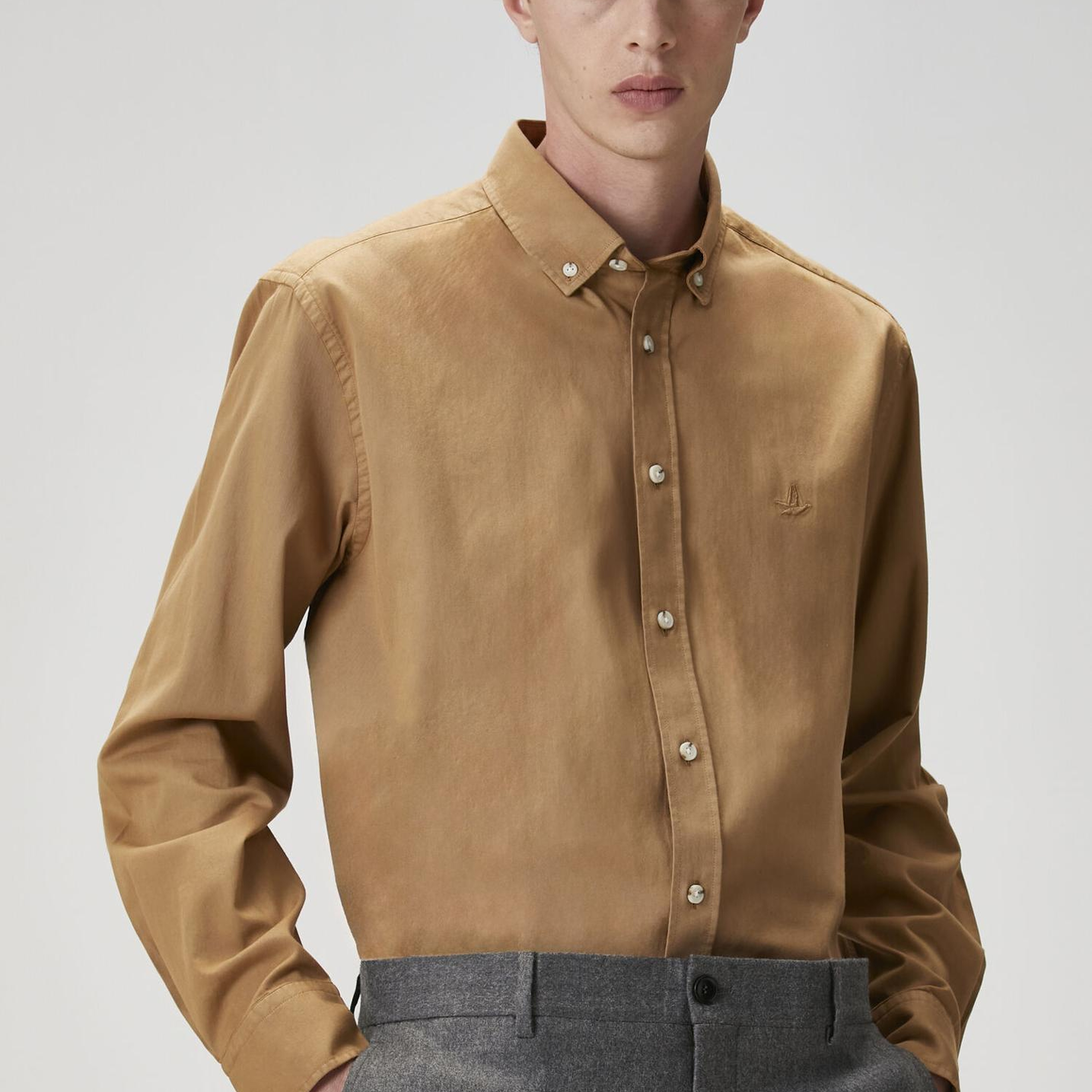 Beymen Club Erkek Comfort Fit Deve Tüyü Gabardin Doku Gömlek