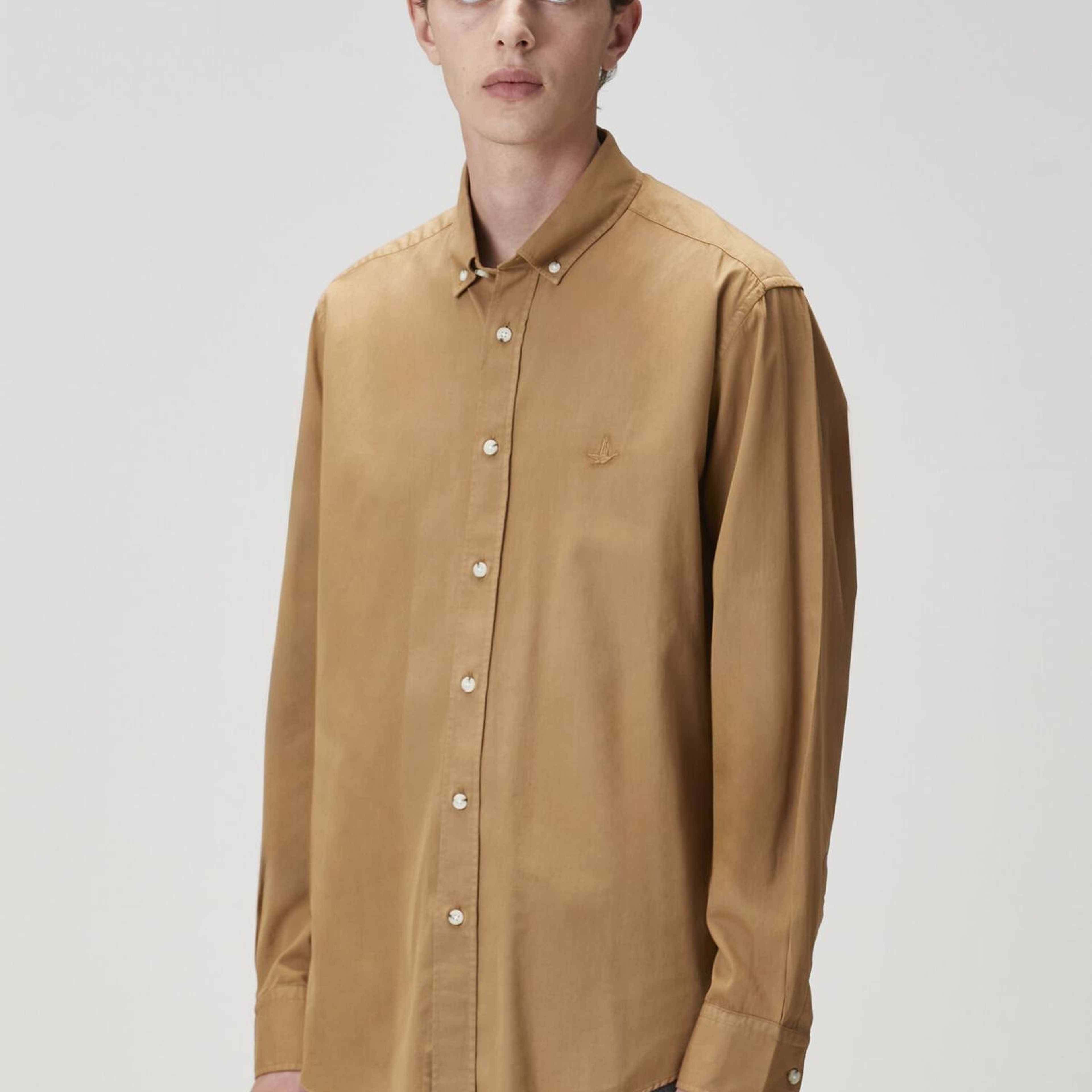 Beymen Club Erkek Comfort Fit Deve Tüyü Gabardin Doku Gömlek