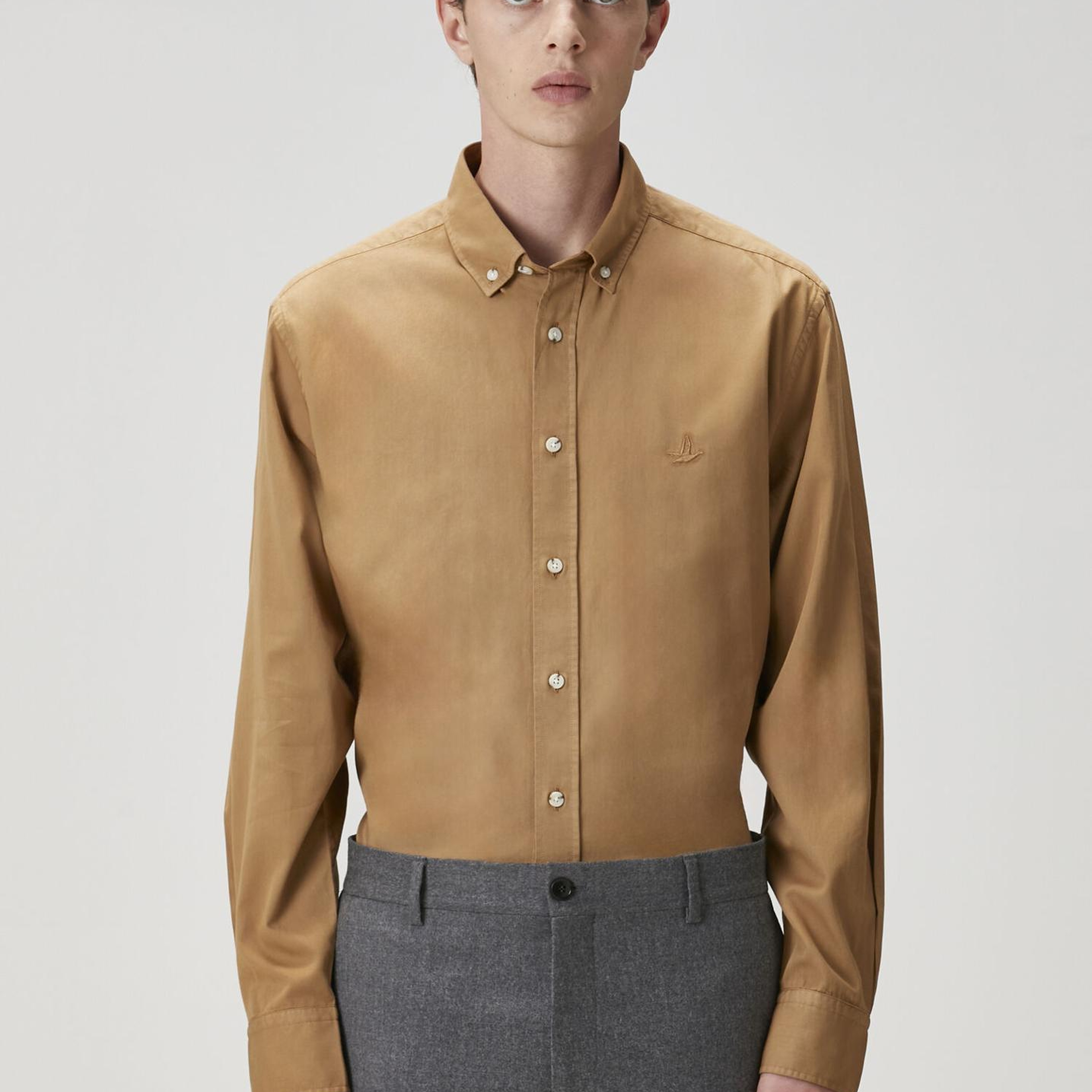 Beymen Club Erkek Comfort Fit Deve Tüyü Gabardin Doku Gömlek