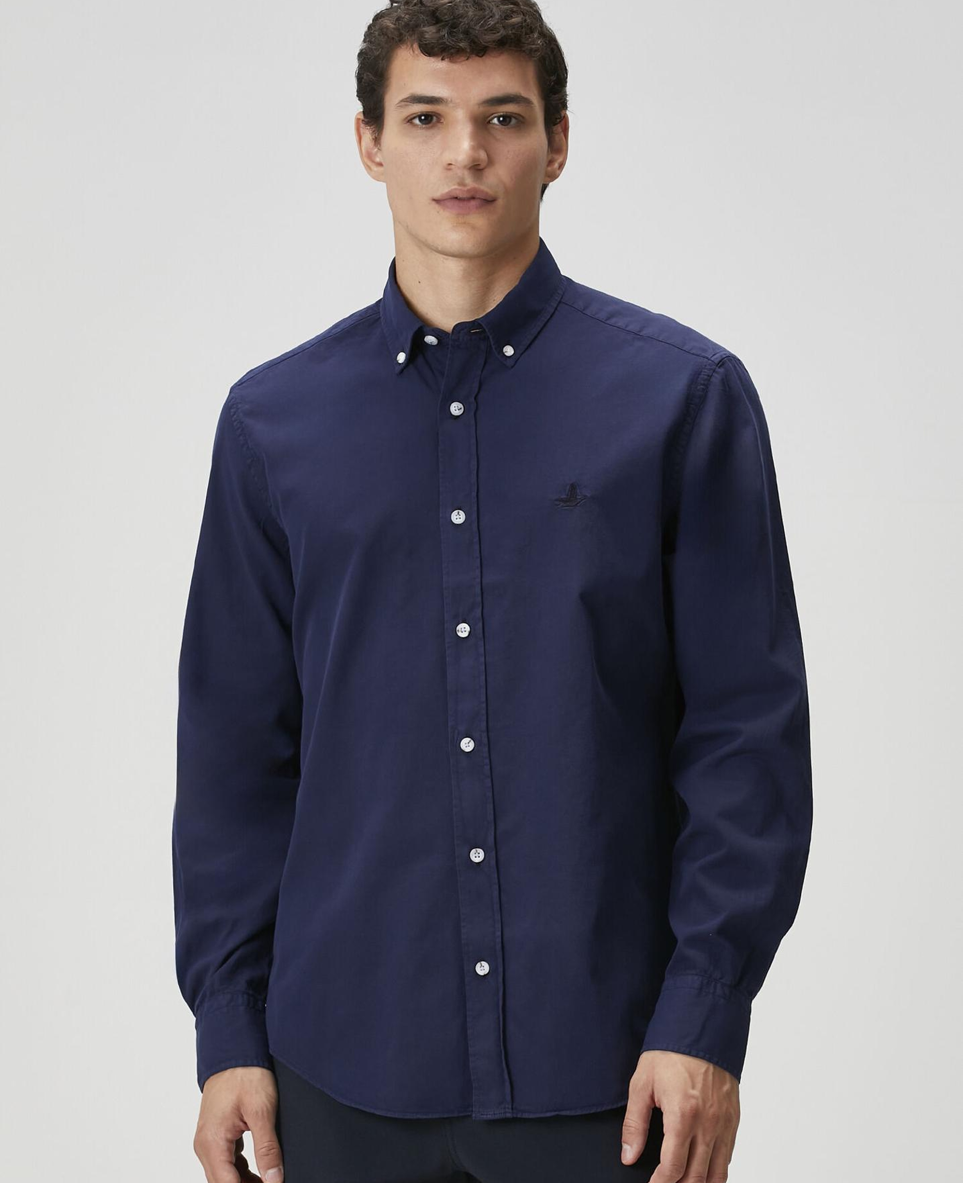 Beymen Club Erkek Comfort Fit Lacivert Gabardin Doku Gömlek