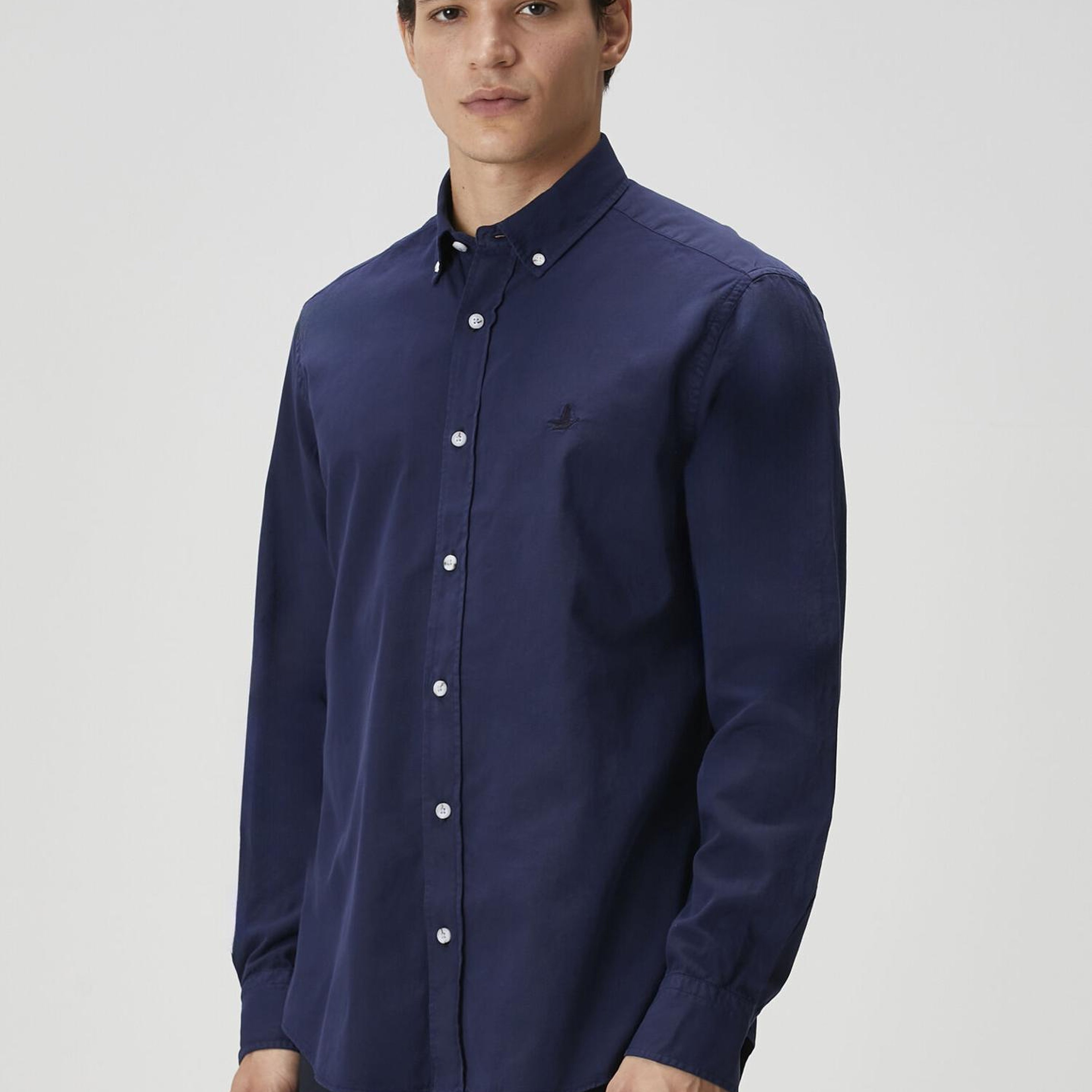 Beymen Club Erkek Comfort Fit Lacivert Gabardin Doku Gömlek