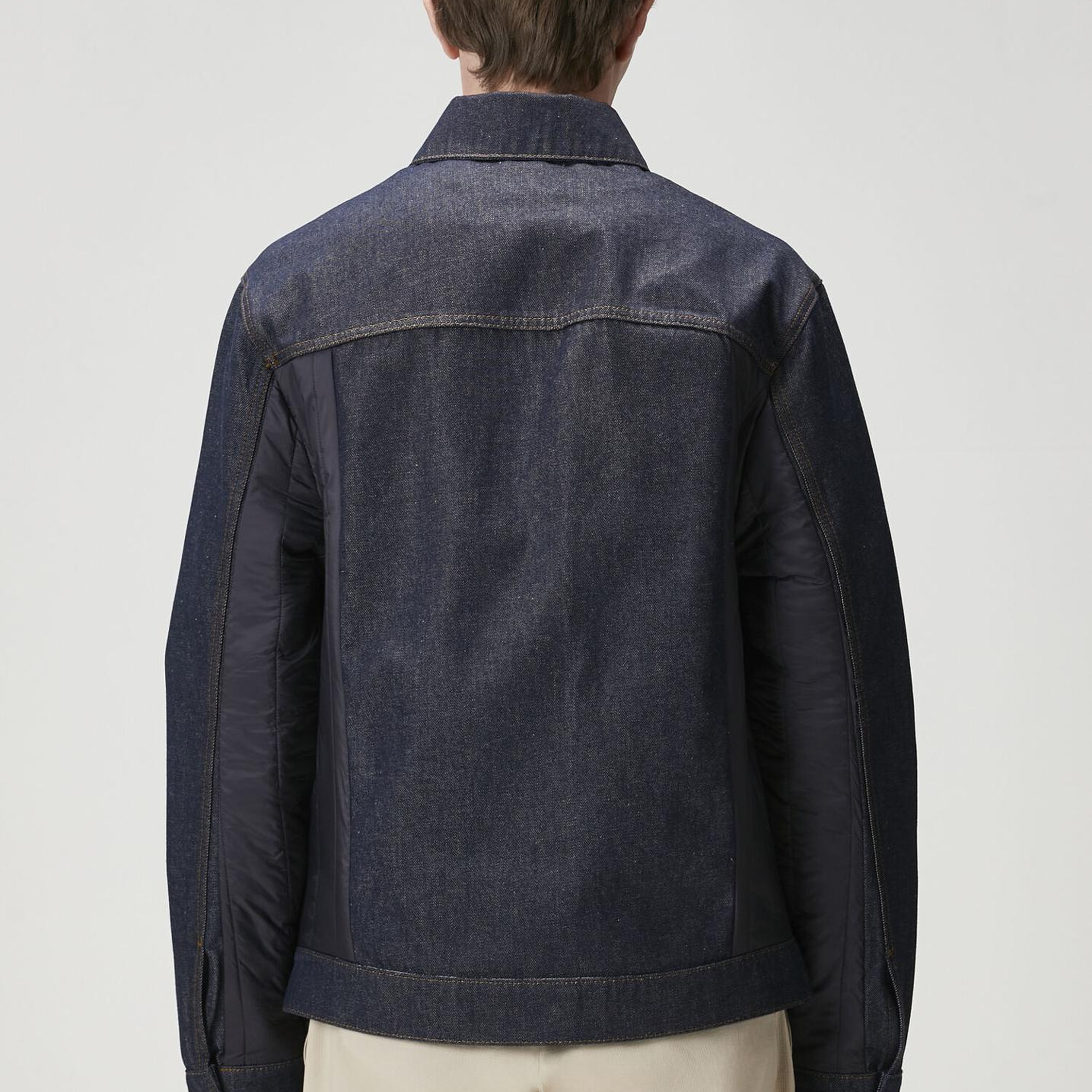 Beymen Club Erkek Lacivert Kapitone Detaylı Denim Ceket