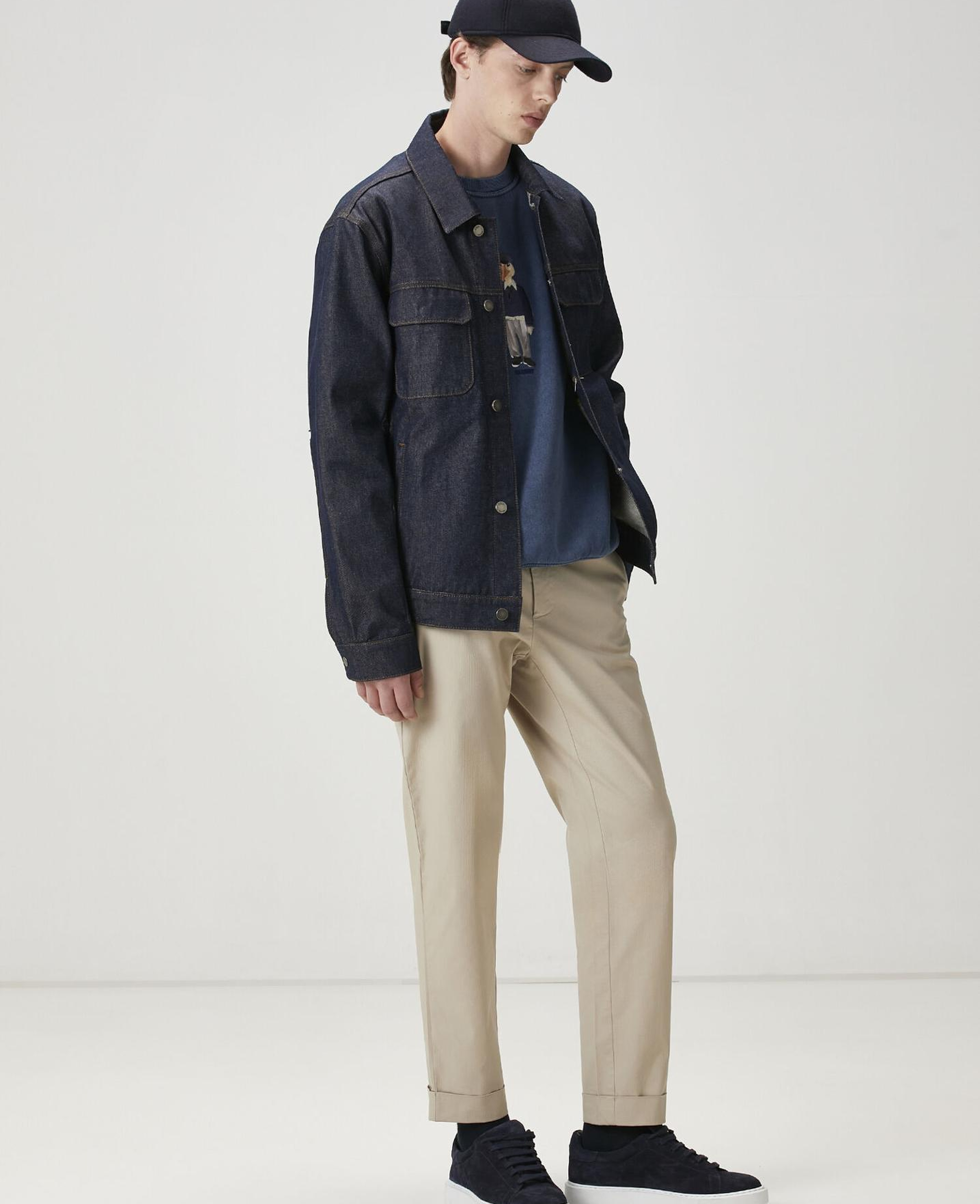 Beymen Club Erkek Lacivert Kapitone Detaylı Denim Ceket