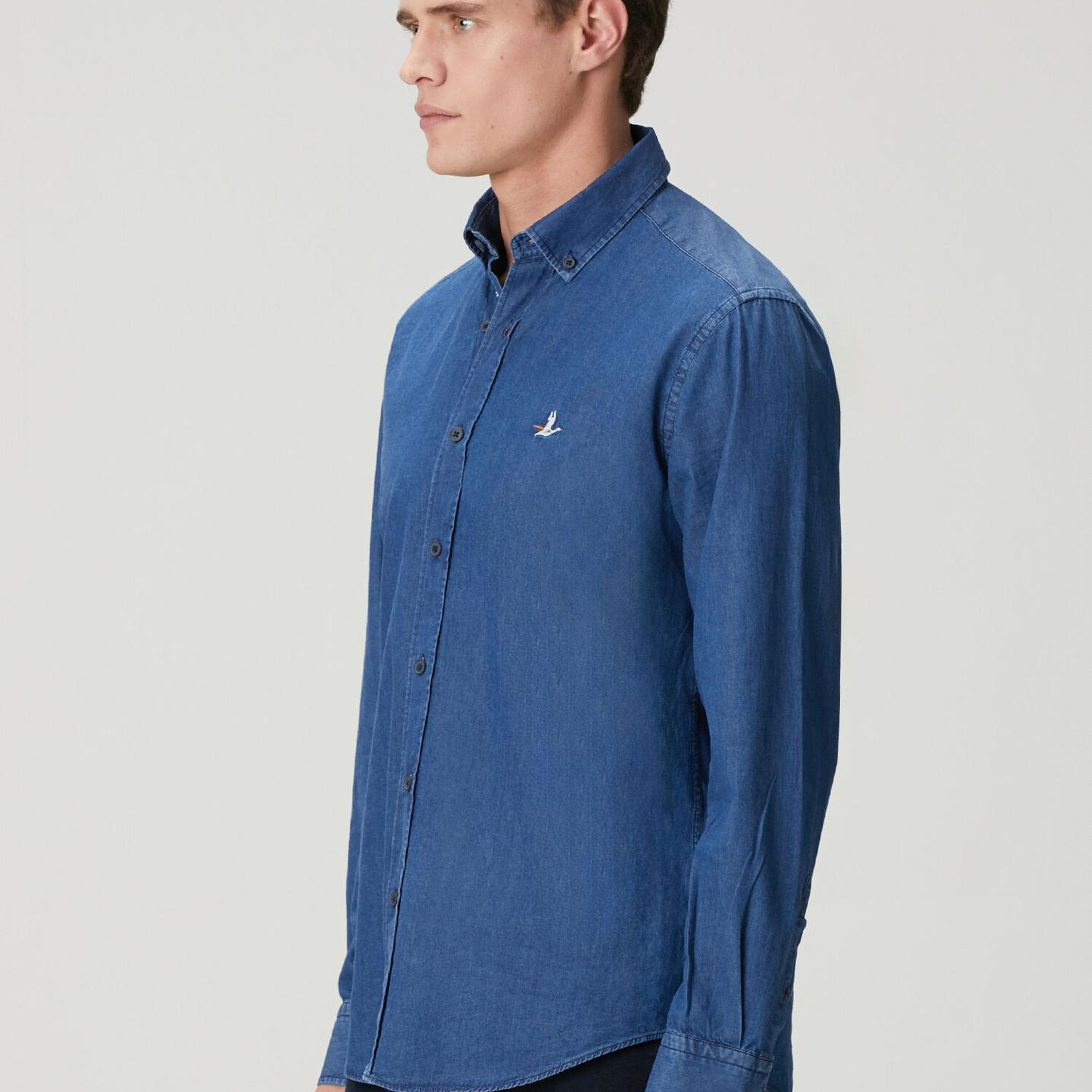 Beymen Club Erkek Comfort Fit Lacivert Denim Gömlek