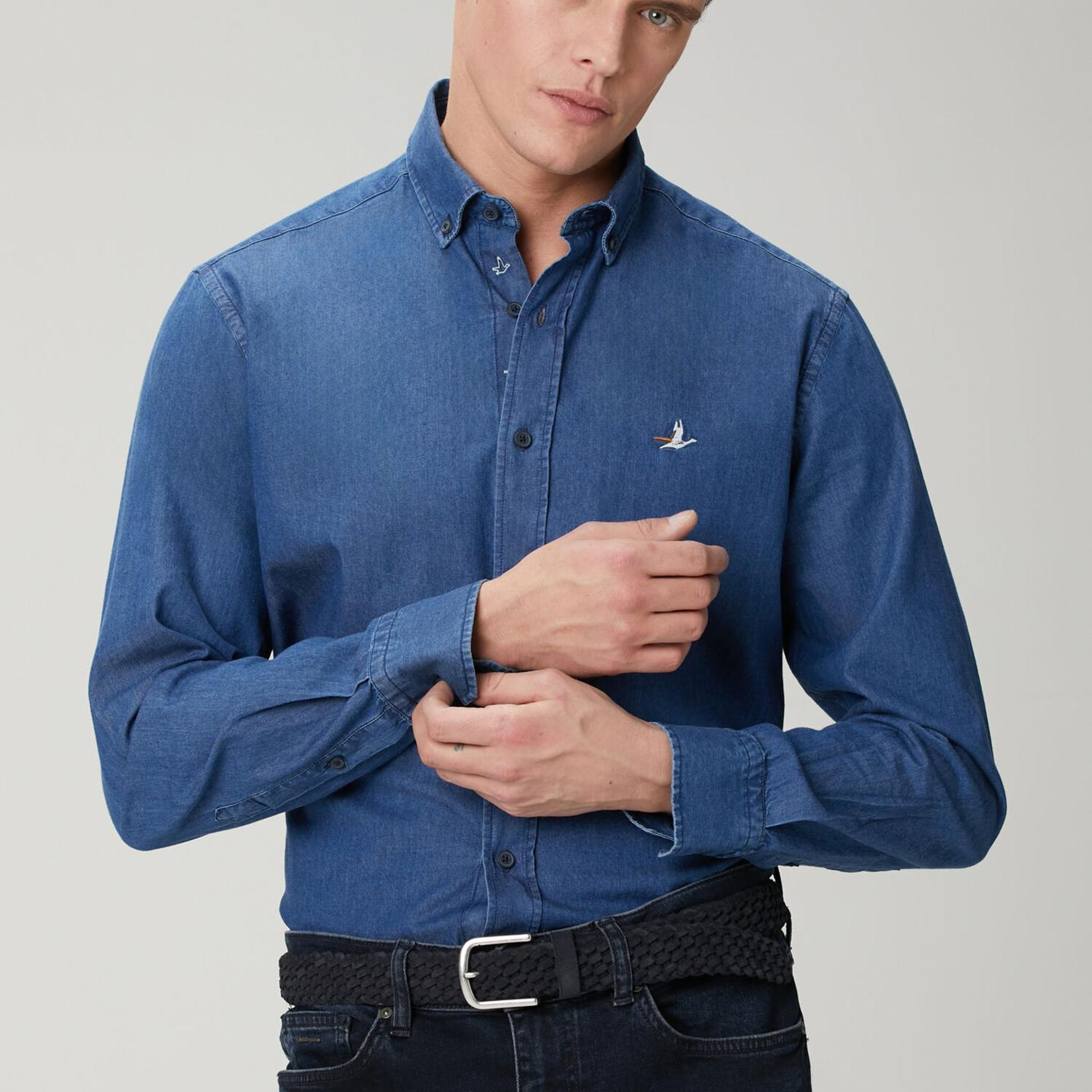 Beymen Club Erkek Comfort Fit Lacivert Denim Gömlek