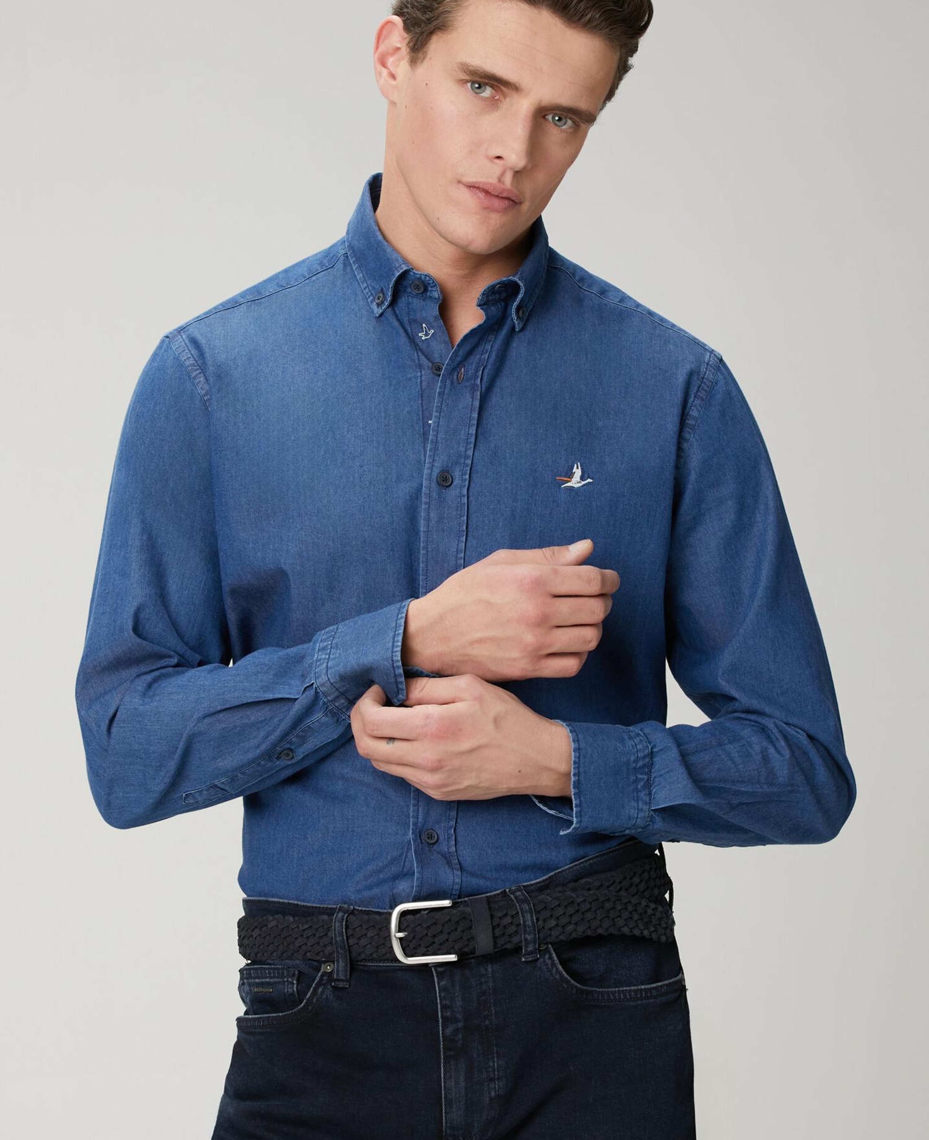 Beymen Club Erkek Comfort Fit Lacivert Denim Gömlek