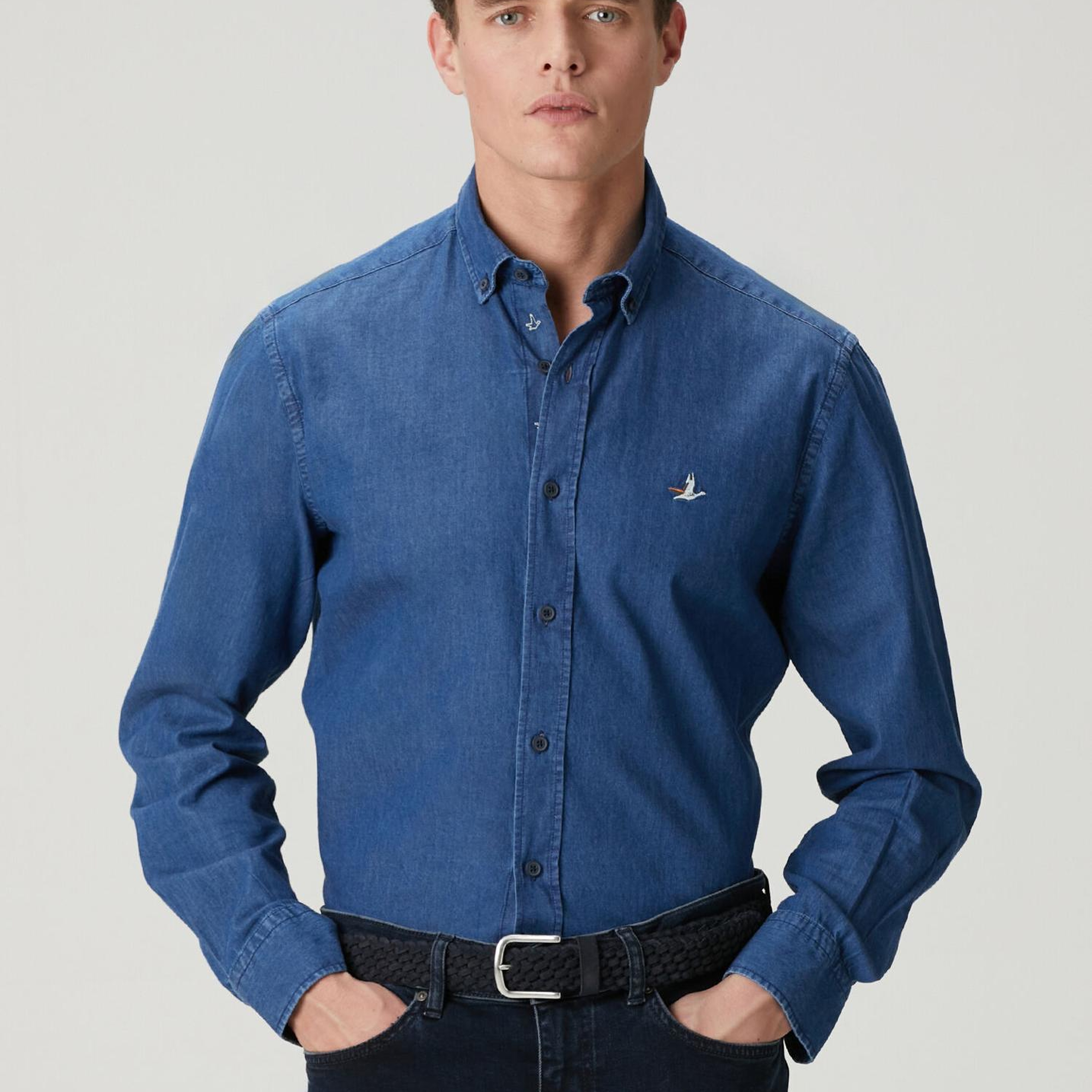 Beymen Club Erkek Comfort Fit Lacivert Denim Gömlek