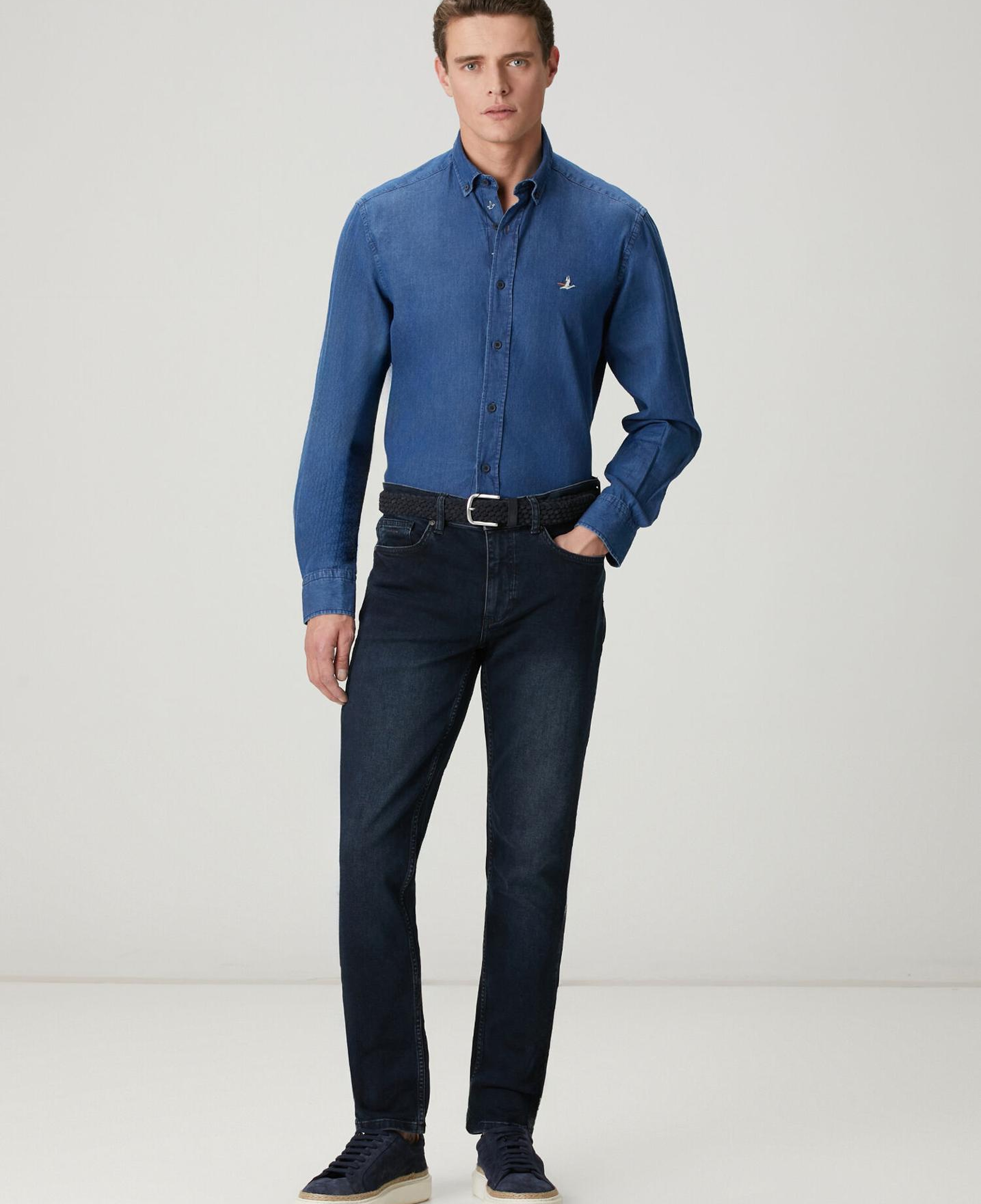 Beymen Club Erkek Comfort Fit Lacivert Denim Gömlek